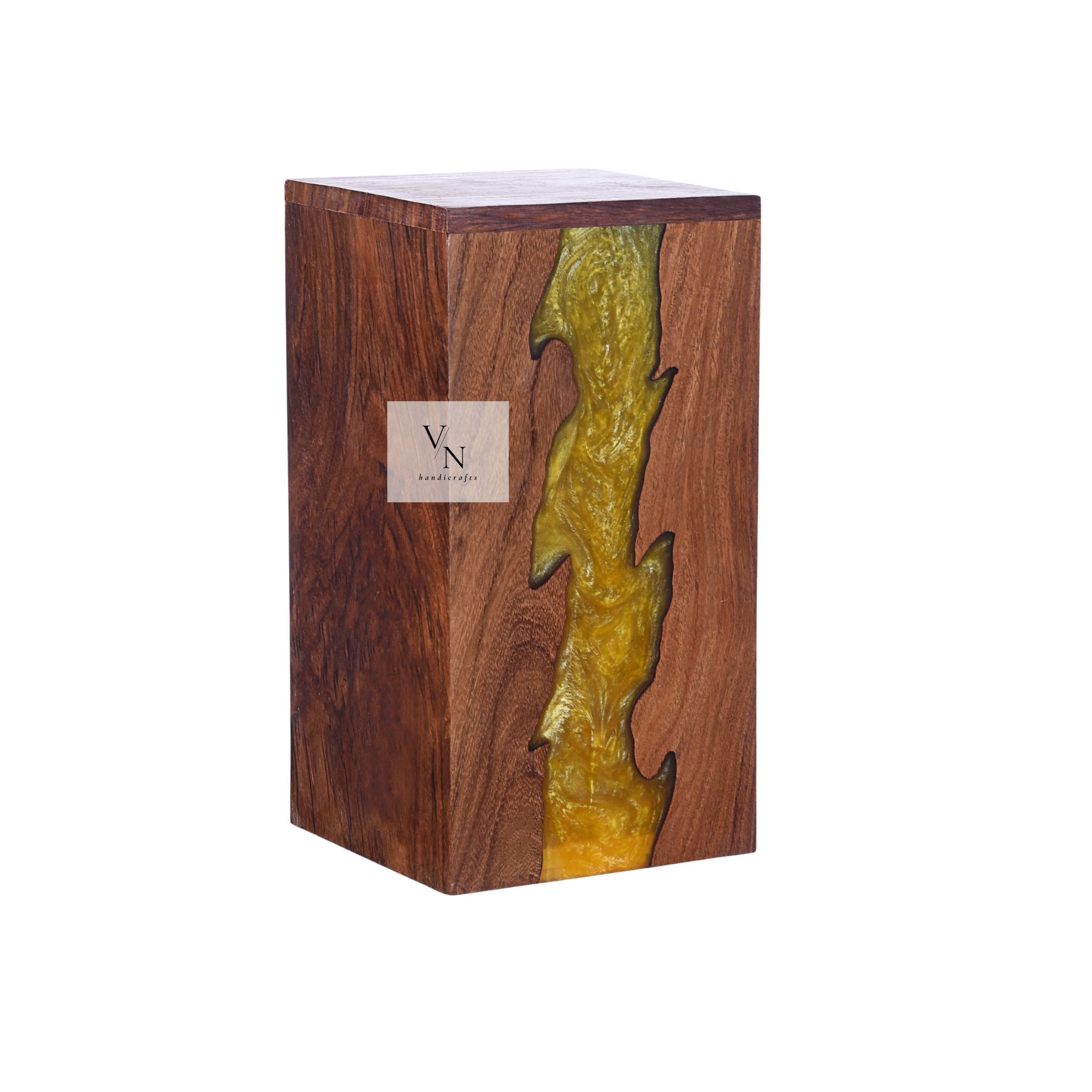 Wooden Urn Box [Yellow Resin]