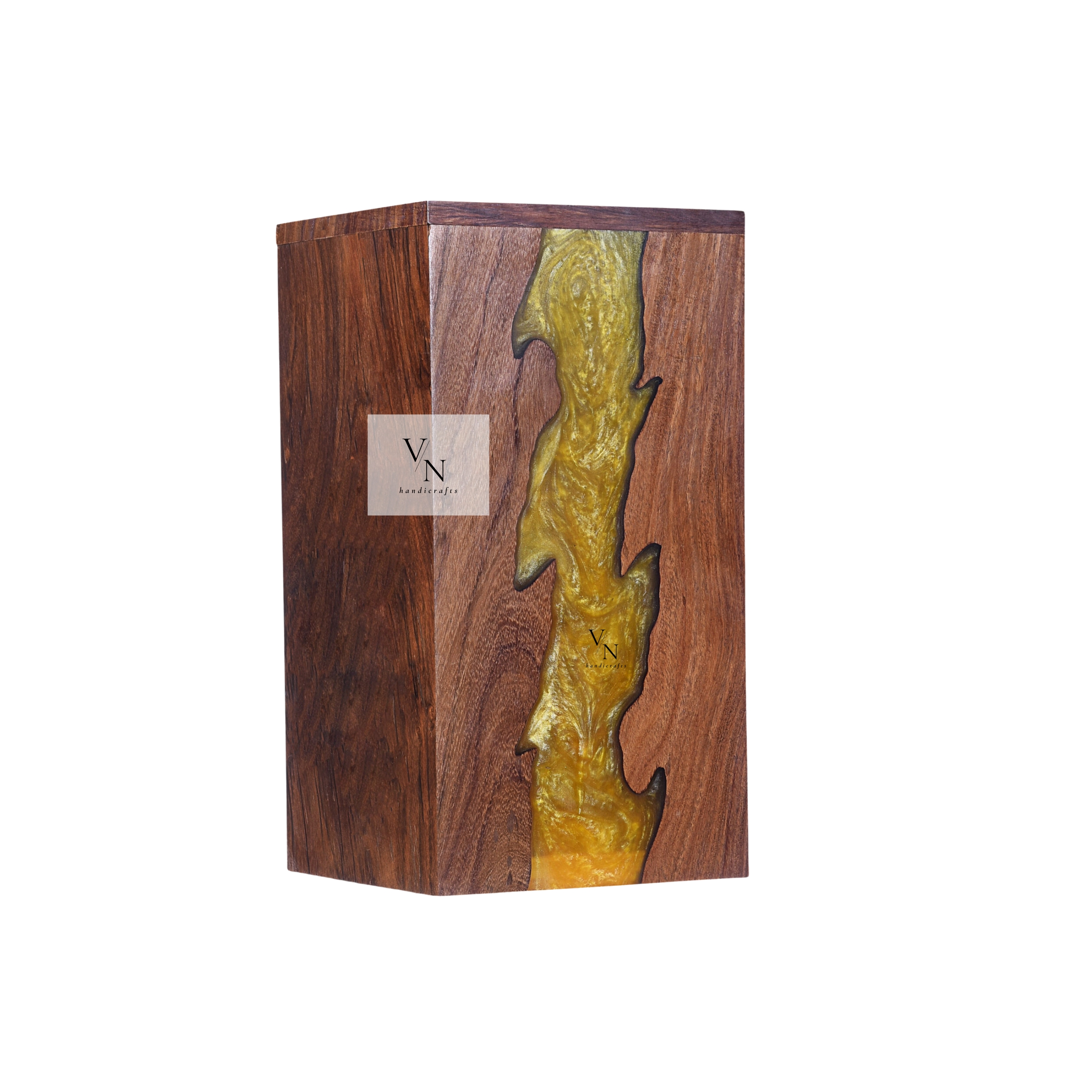 Wooden Urn Box [Yellow Resin]