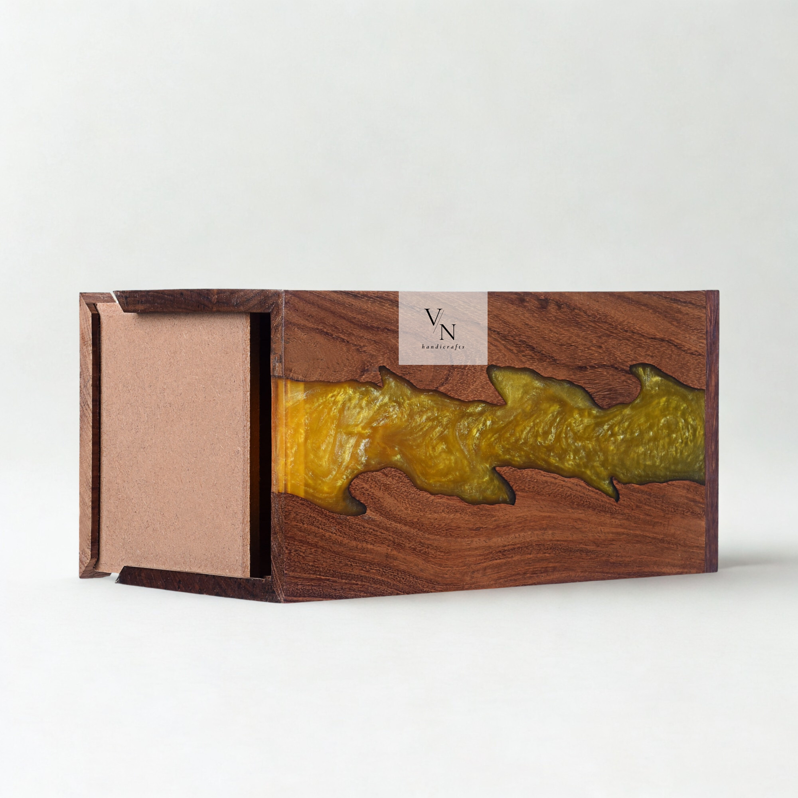 Wooden Urn Box [Yellow Resin]