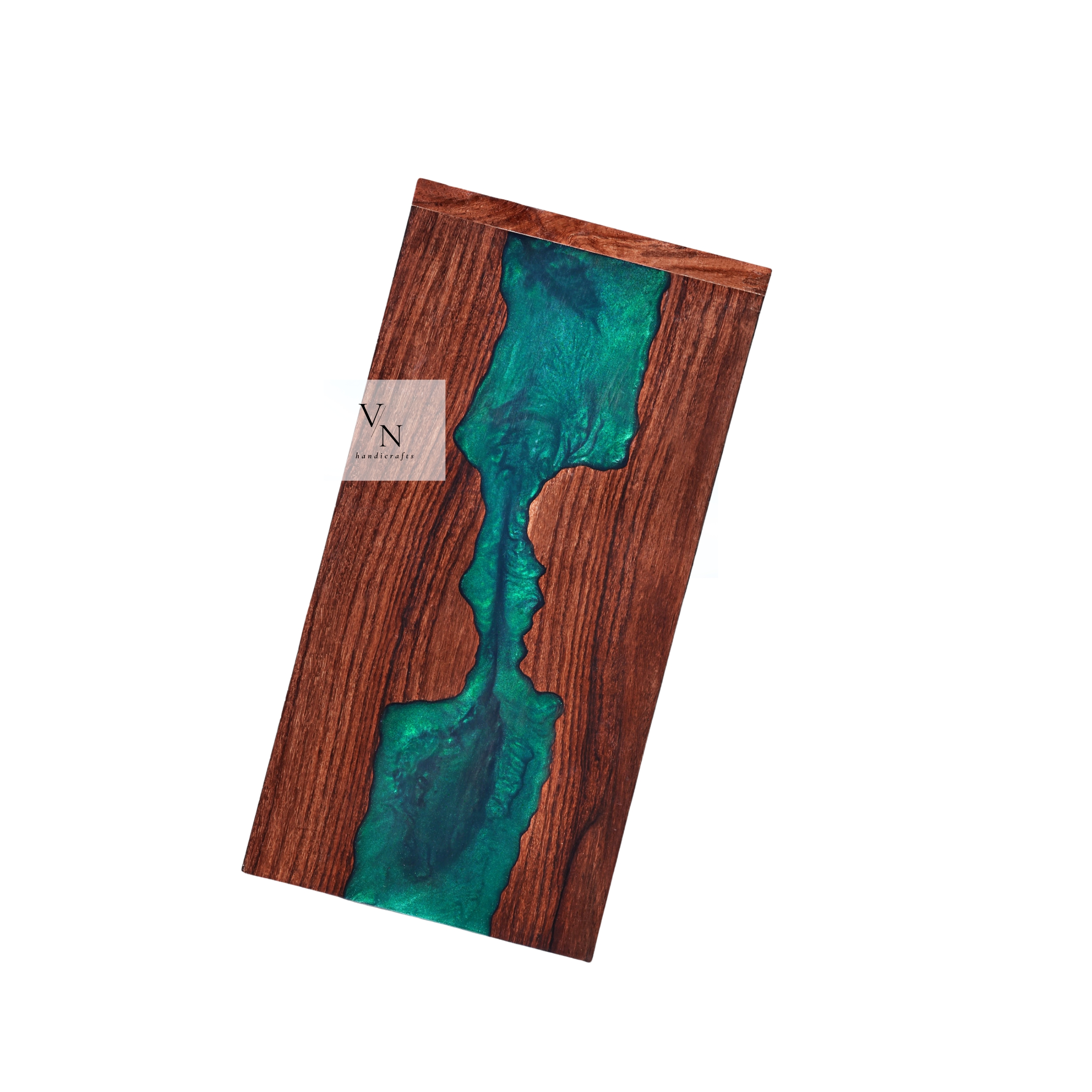 Wooden Urn Box [Green resin]
