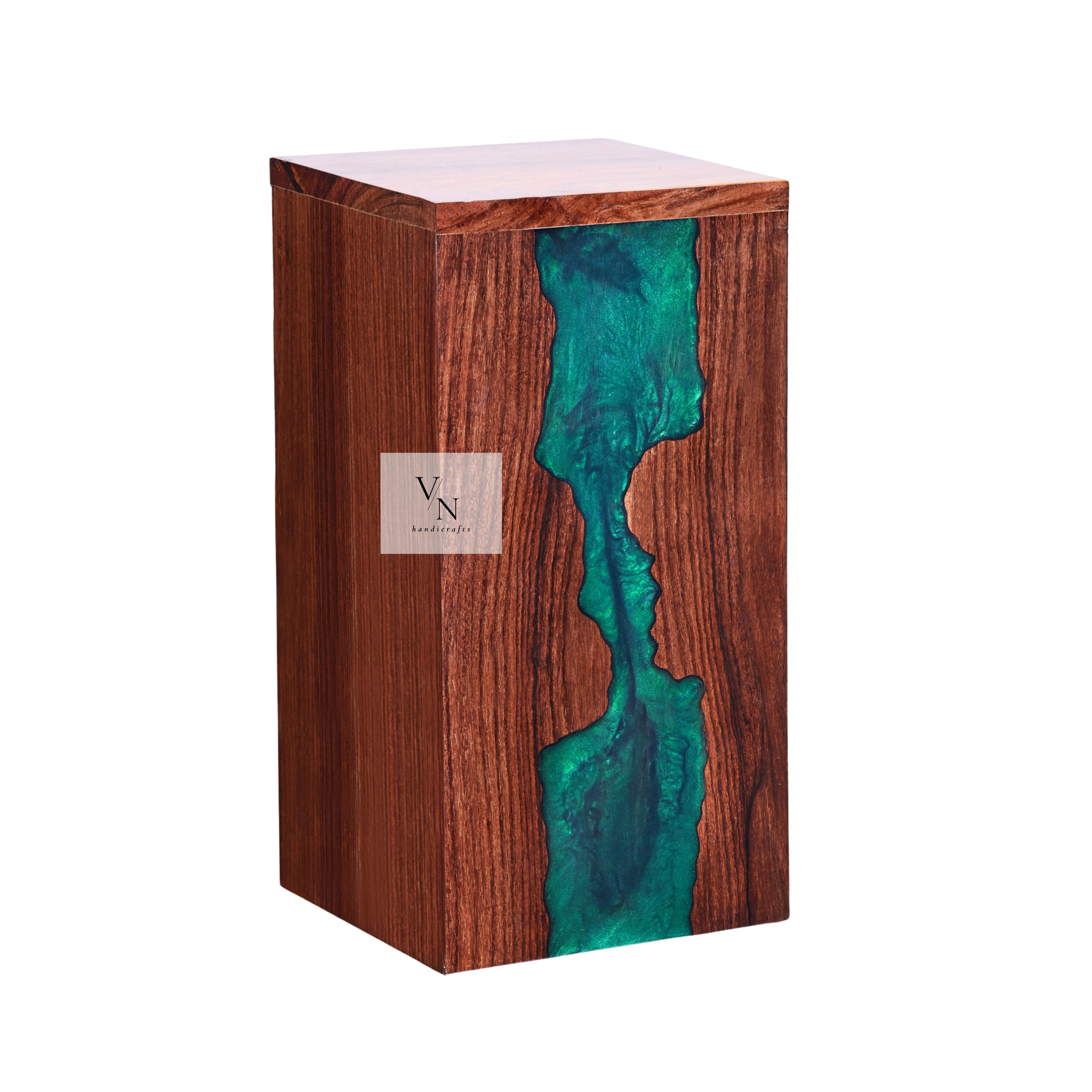 Wooden Urn Box [Green resin]