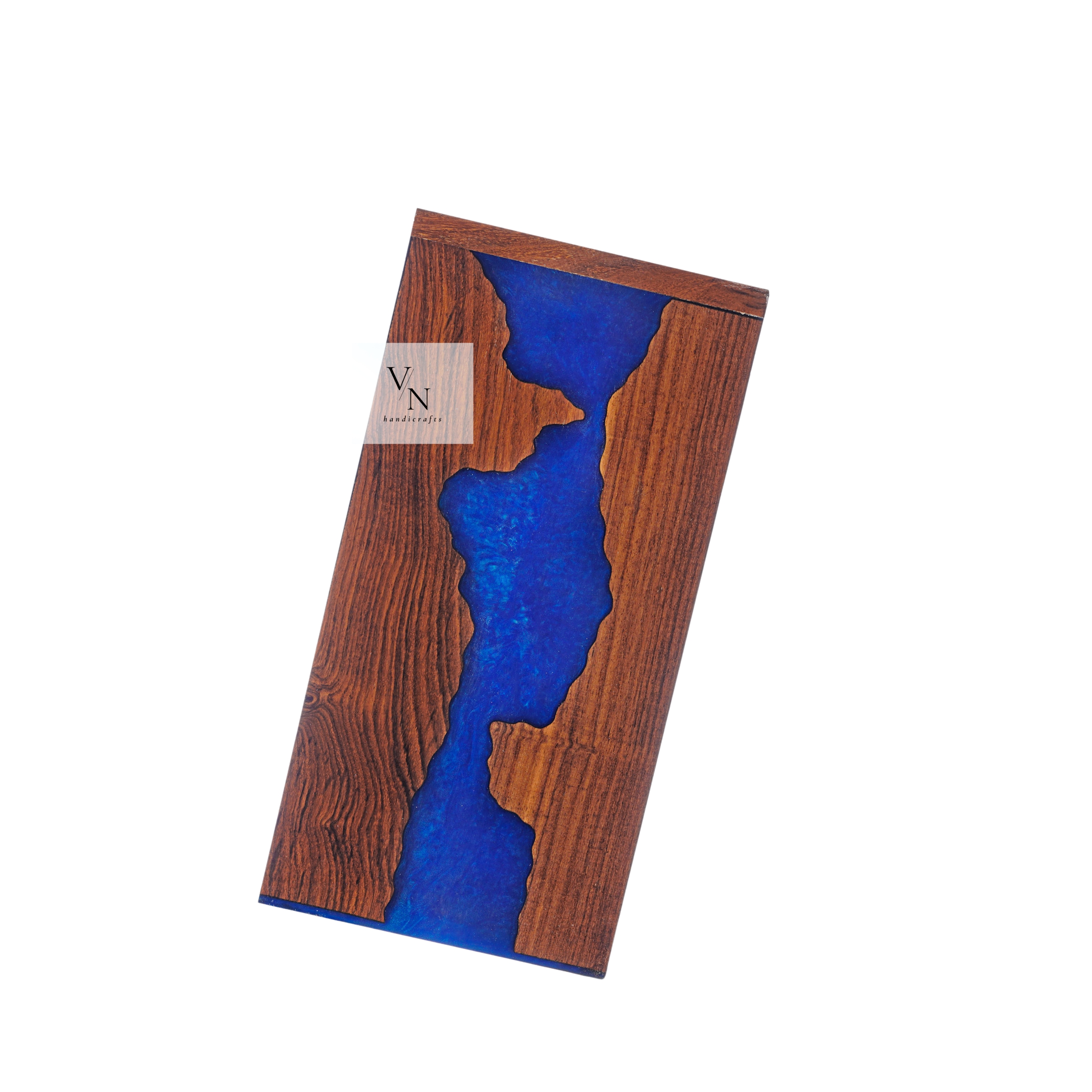 Wooden Urn Box [Blue Resin]