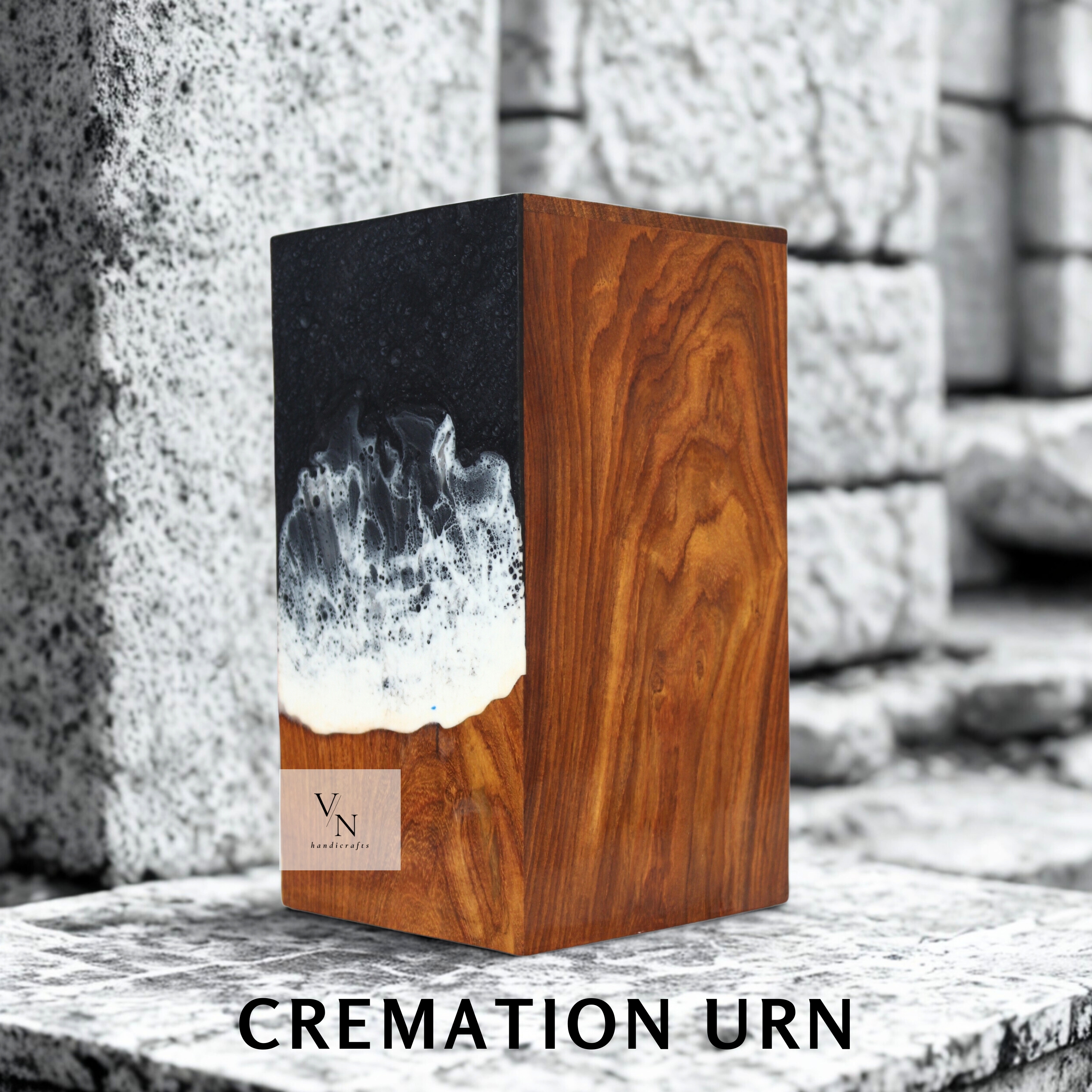 Handcrafted Wooden Urn Box