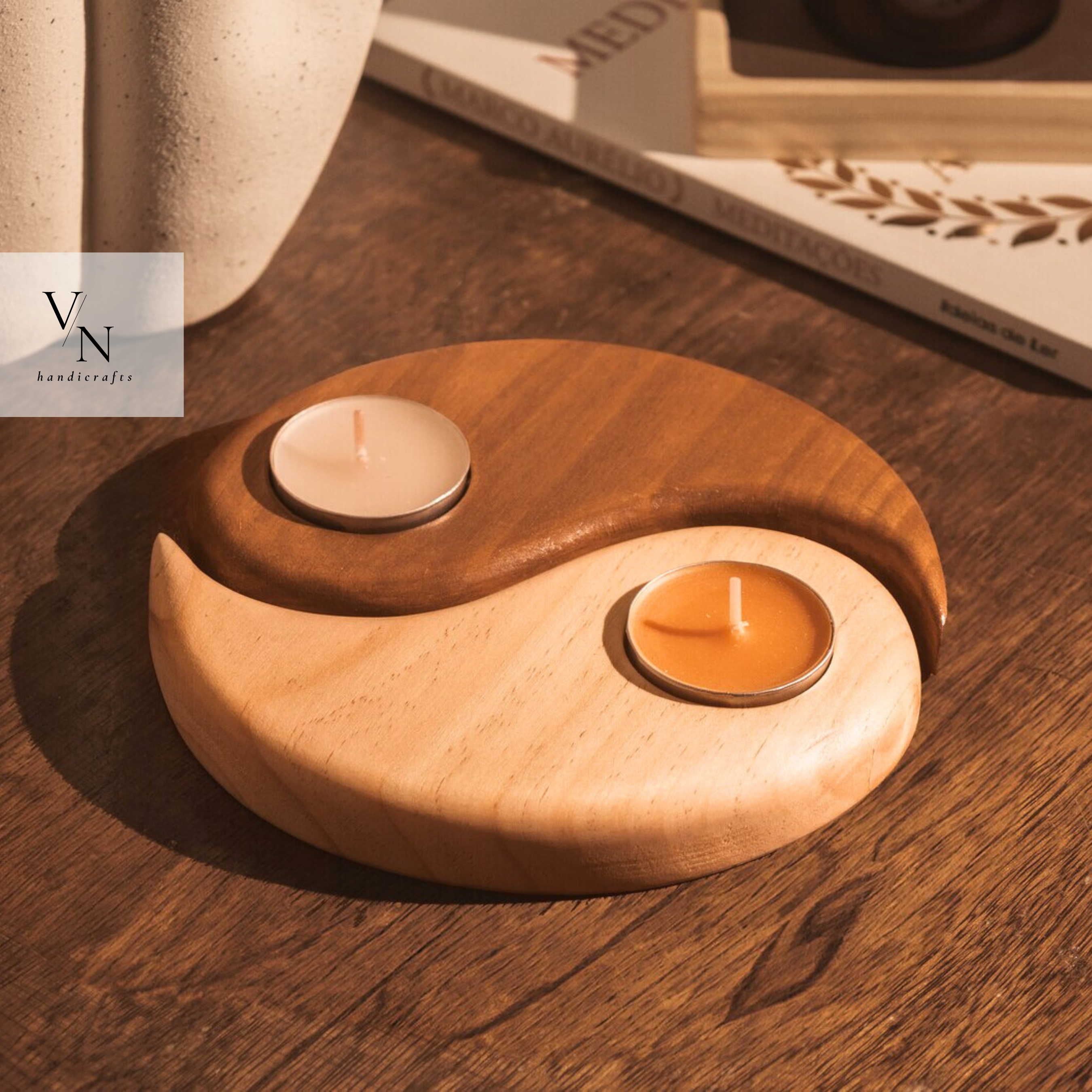 Yin Yang Tea Light Candle Holder