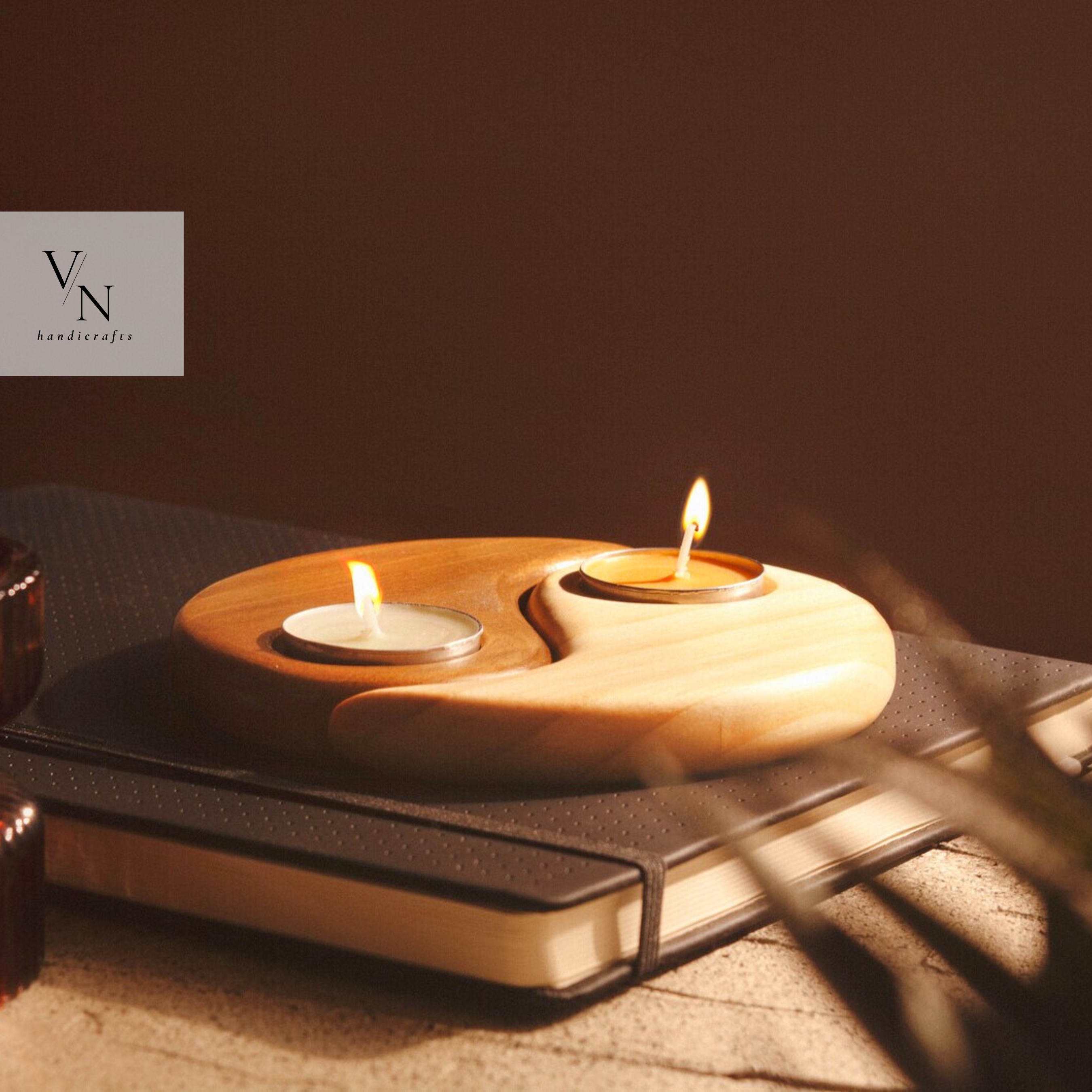 Yin Yang Tea Light Candle Holder