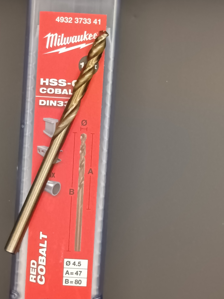 FORET cobalt Milwaukee 4,5mm