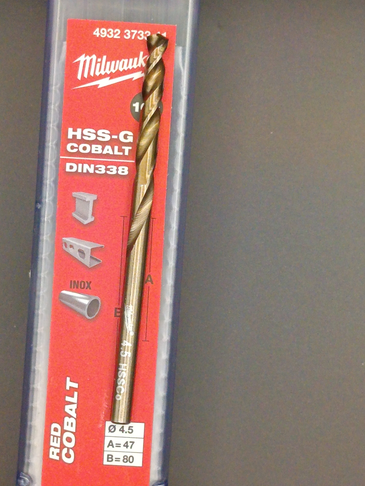 FORET  cobalt Milwaukee 4,5mm