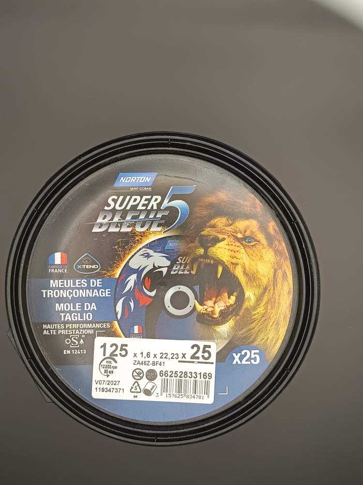 Disque de coupe Norton Super Bleu 5