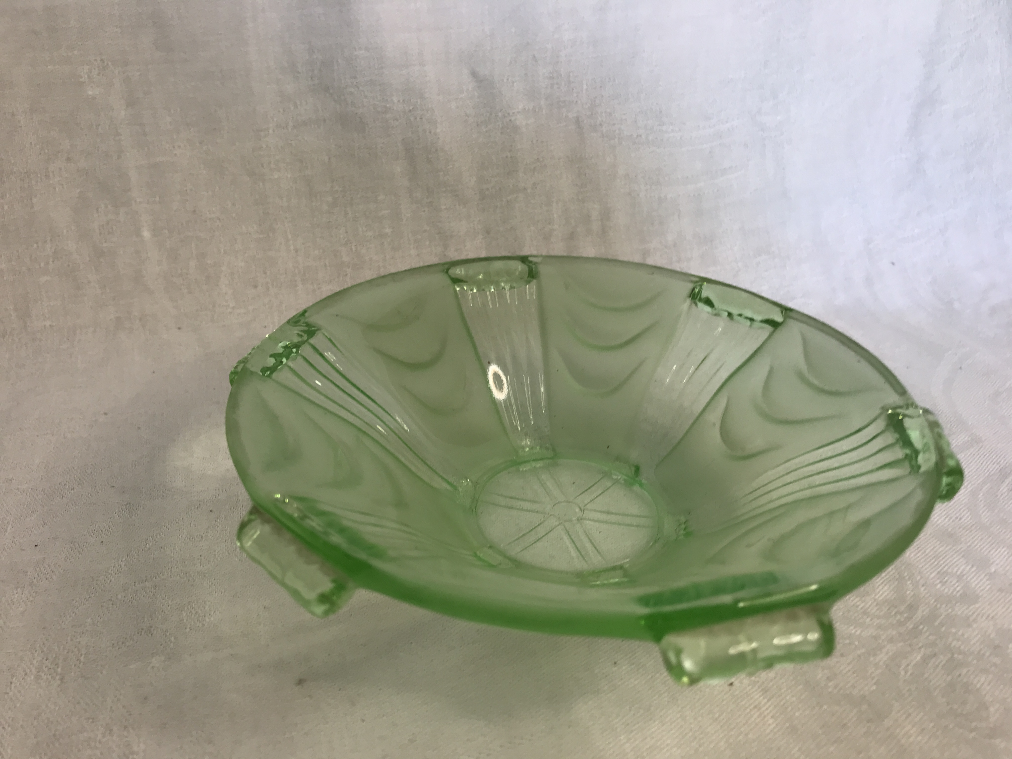 Vintage Green Glass dessert dishes