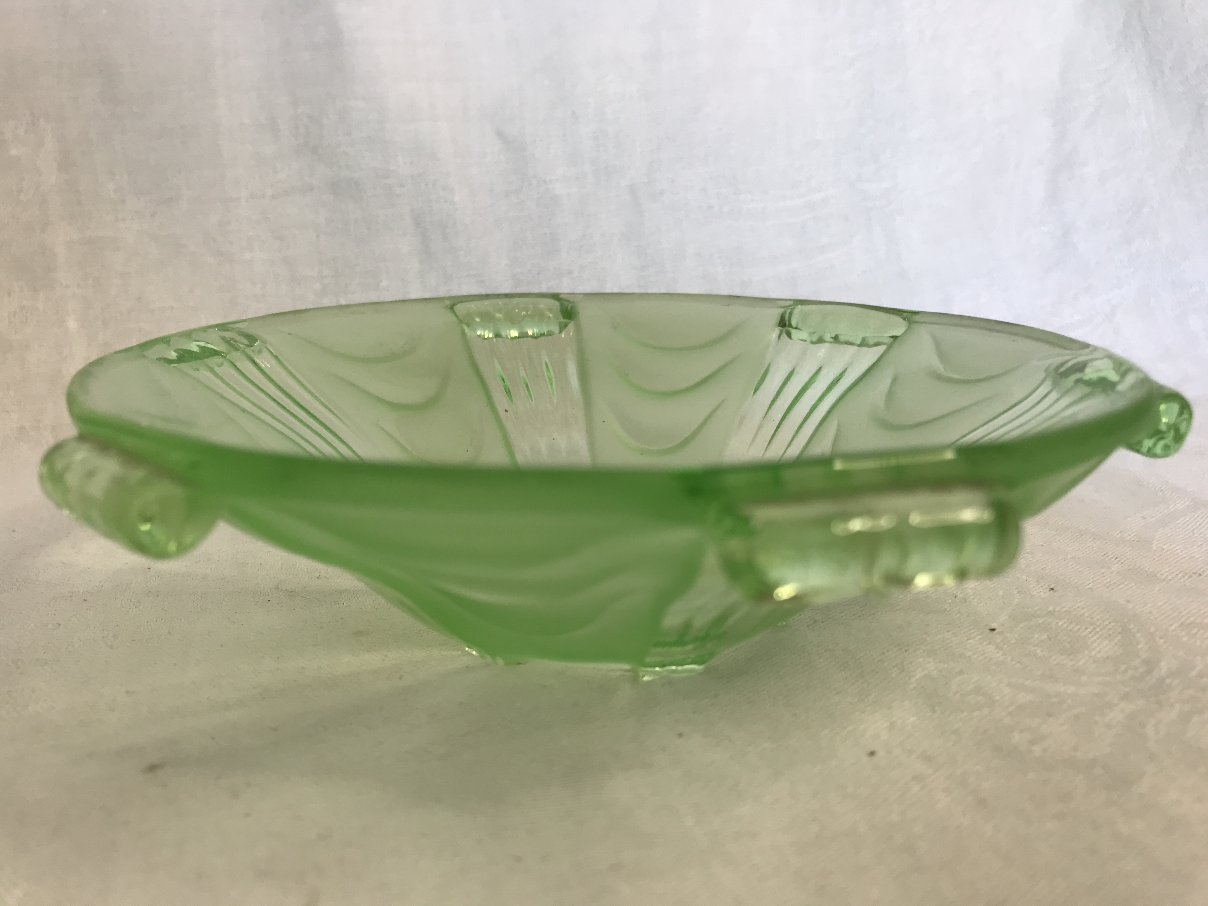 Vintage Green Glass dessert dishes