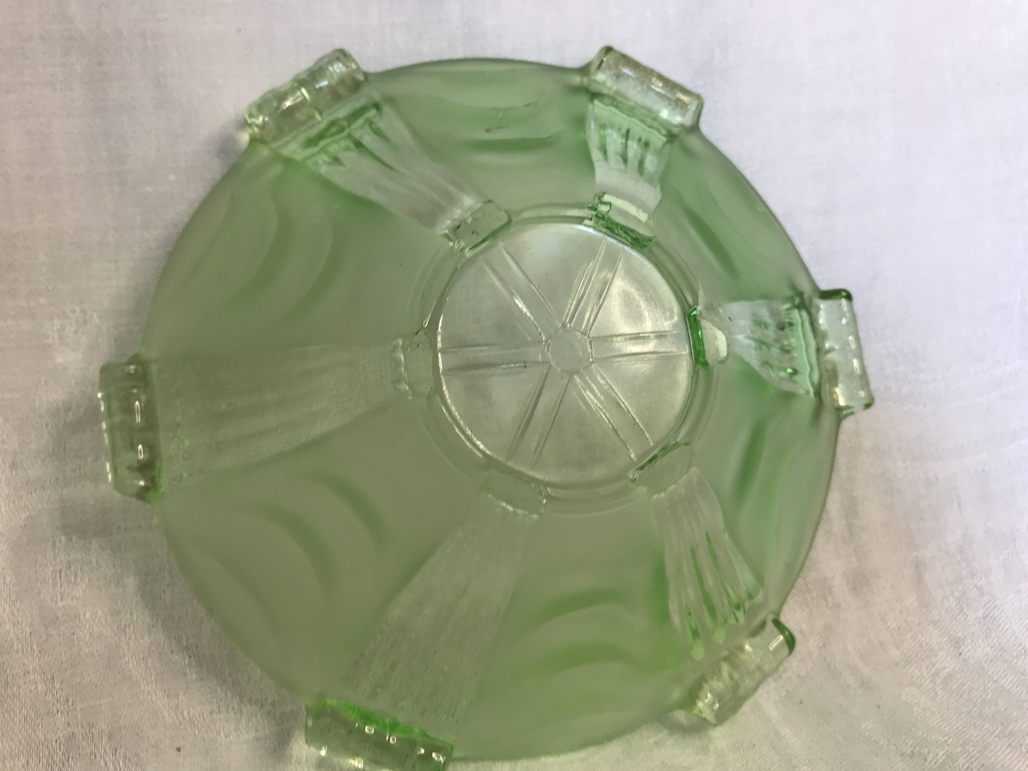 Vintage Green Glass dessert dishes