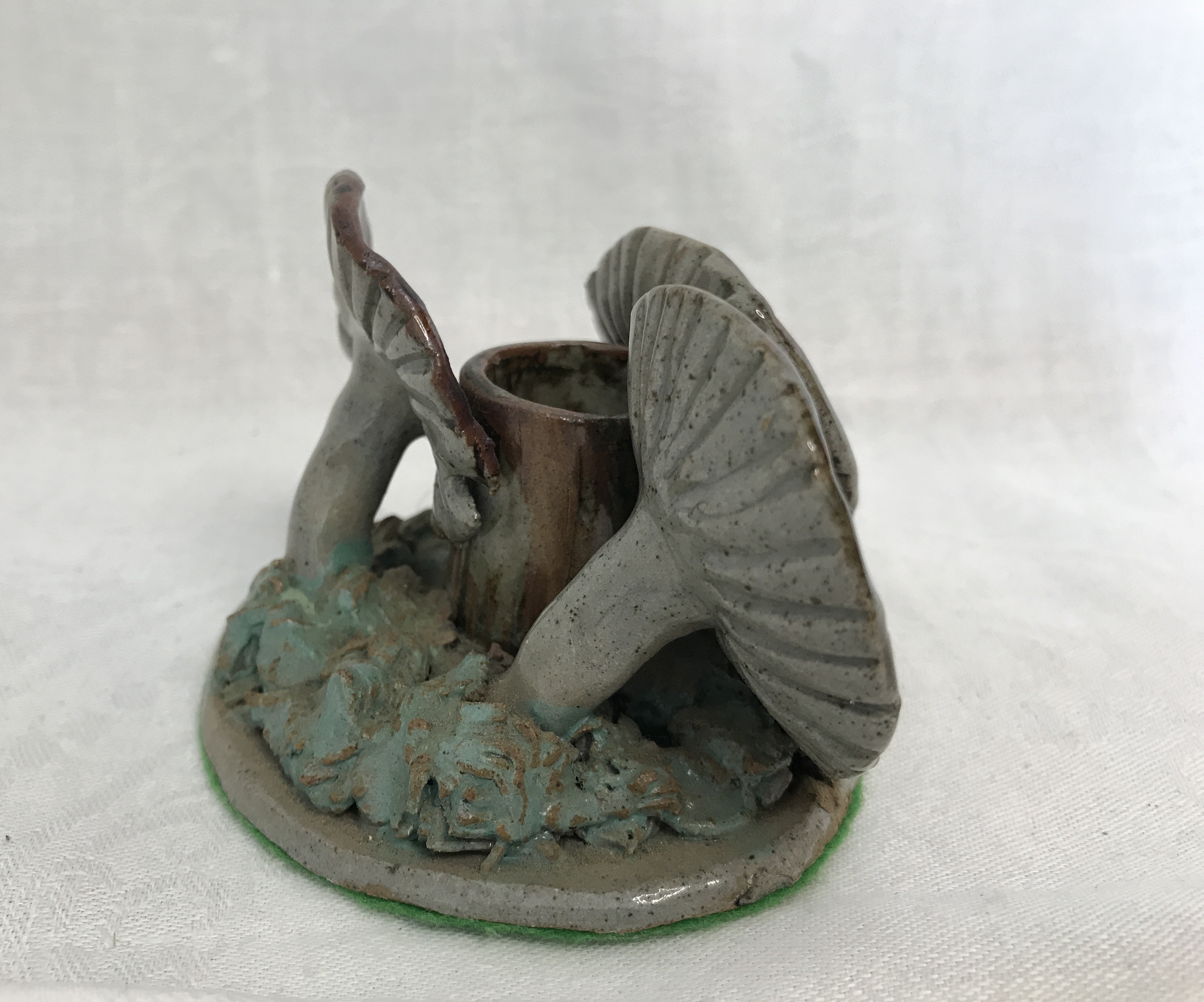 Studio Ceramic Art mushroom candle holder