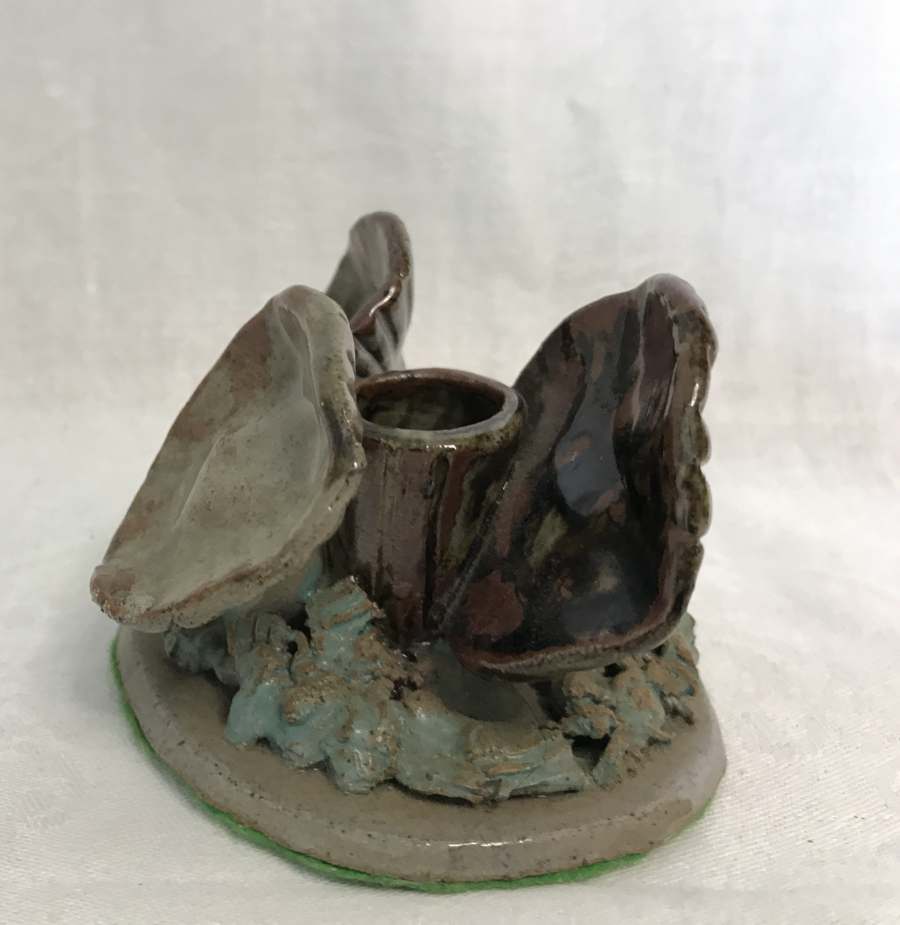 Studio Ceramic Art mushroom candle holder