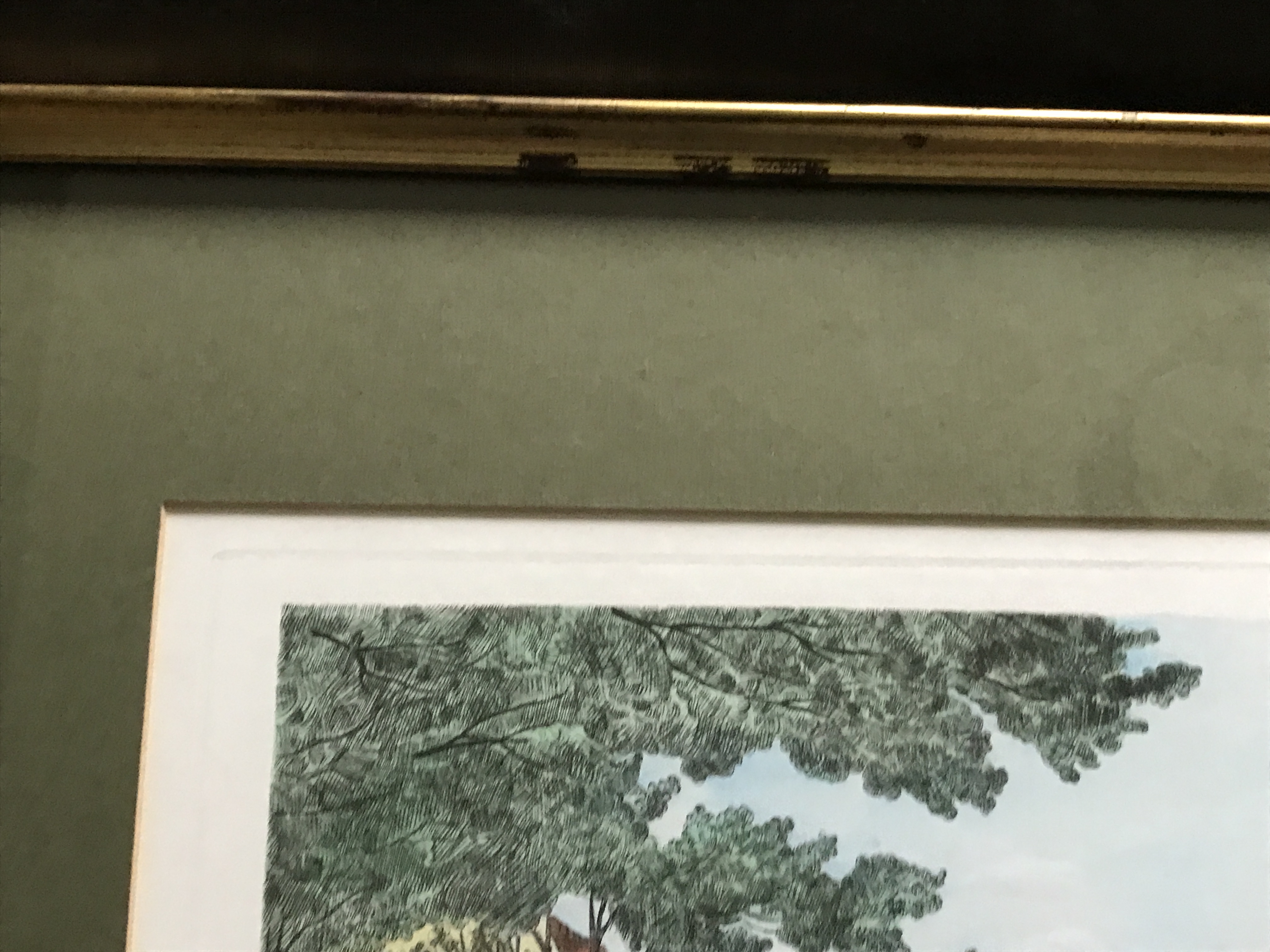 Daniel Rouviere signed Colour Engraving print