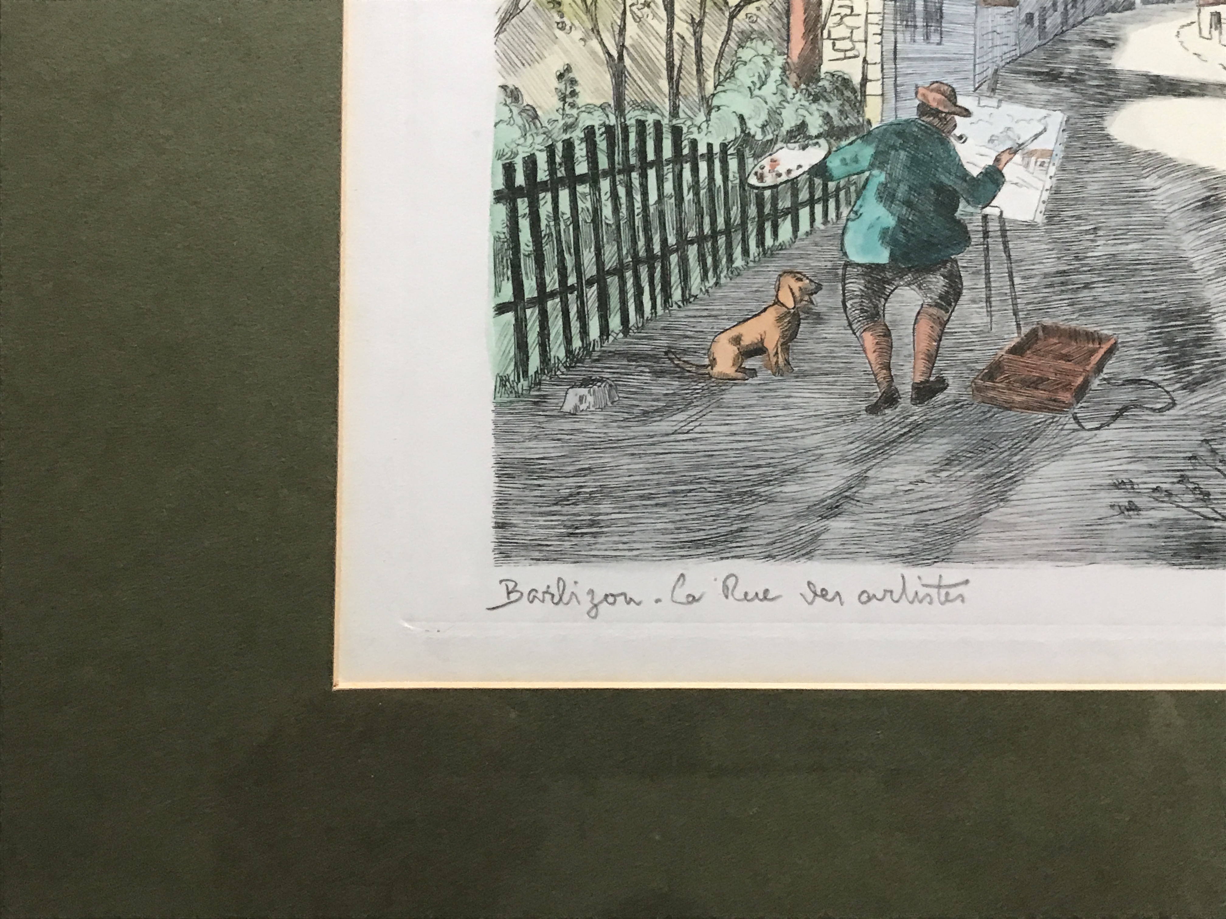 Daniel Rouviere signed Colour Engraving print