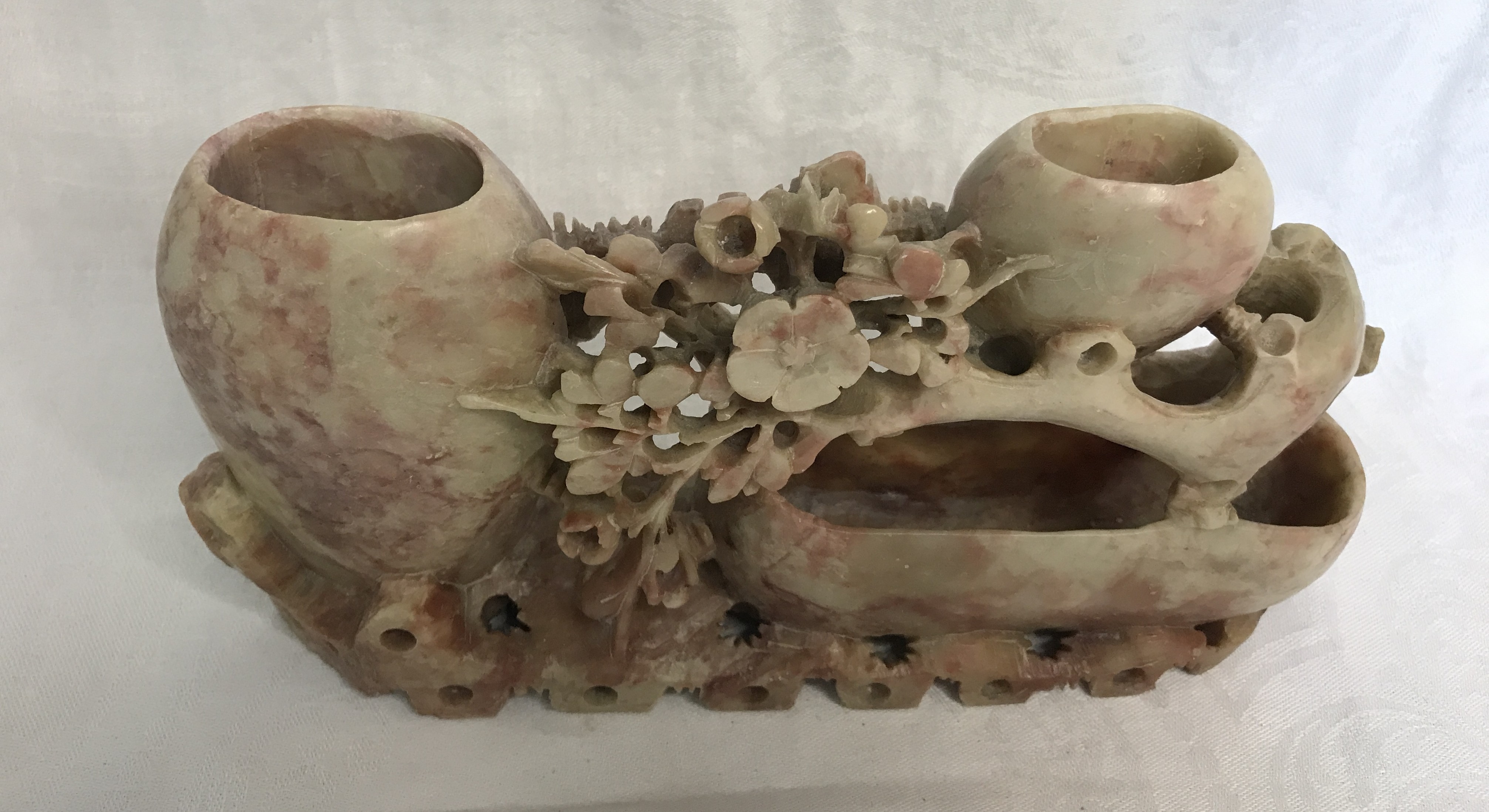 Chinese Soapstone brush pot/ vase.