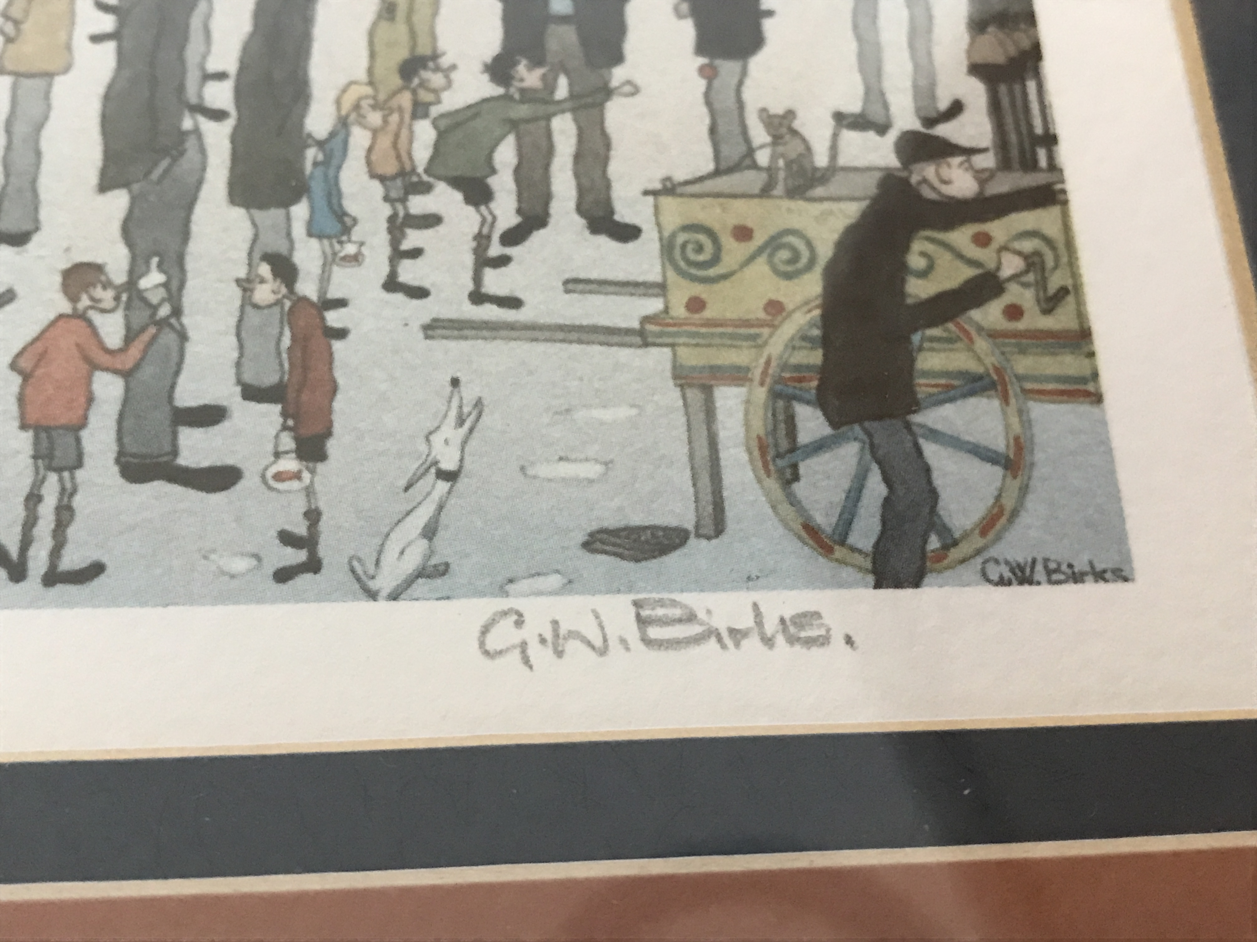 G.W Birks signed Artist proof (AP) print of a northern town carnival.