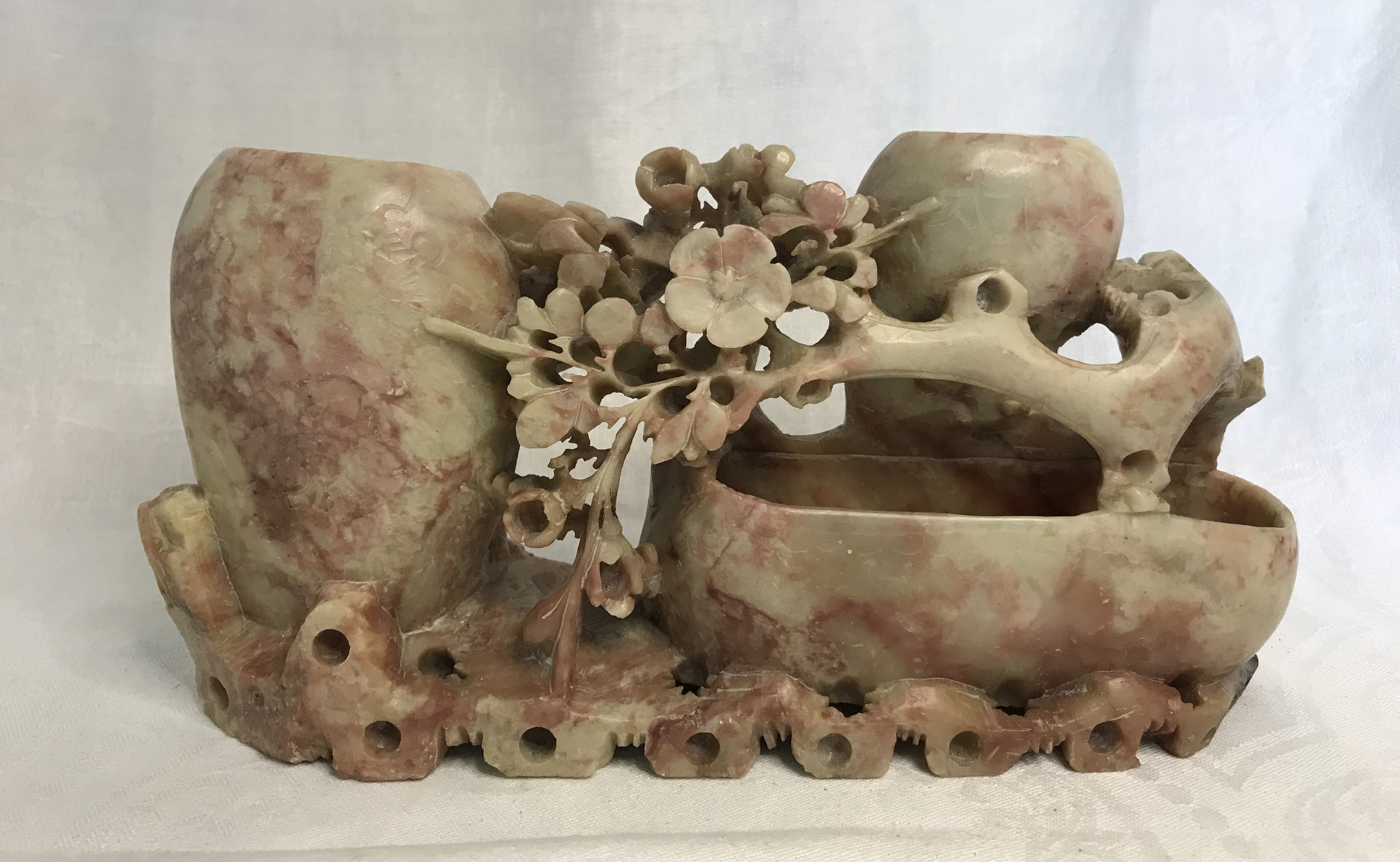 Chinese Soapstone brush pot/ vase.