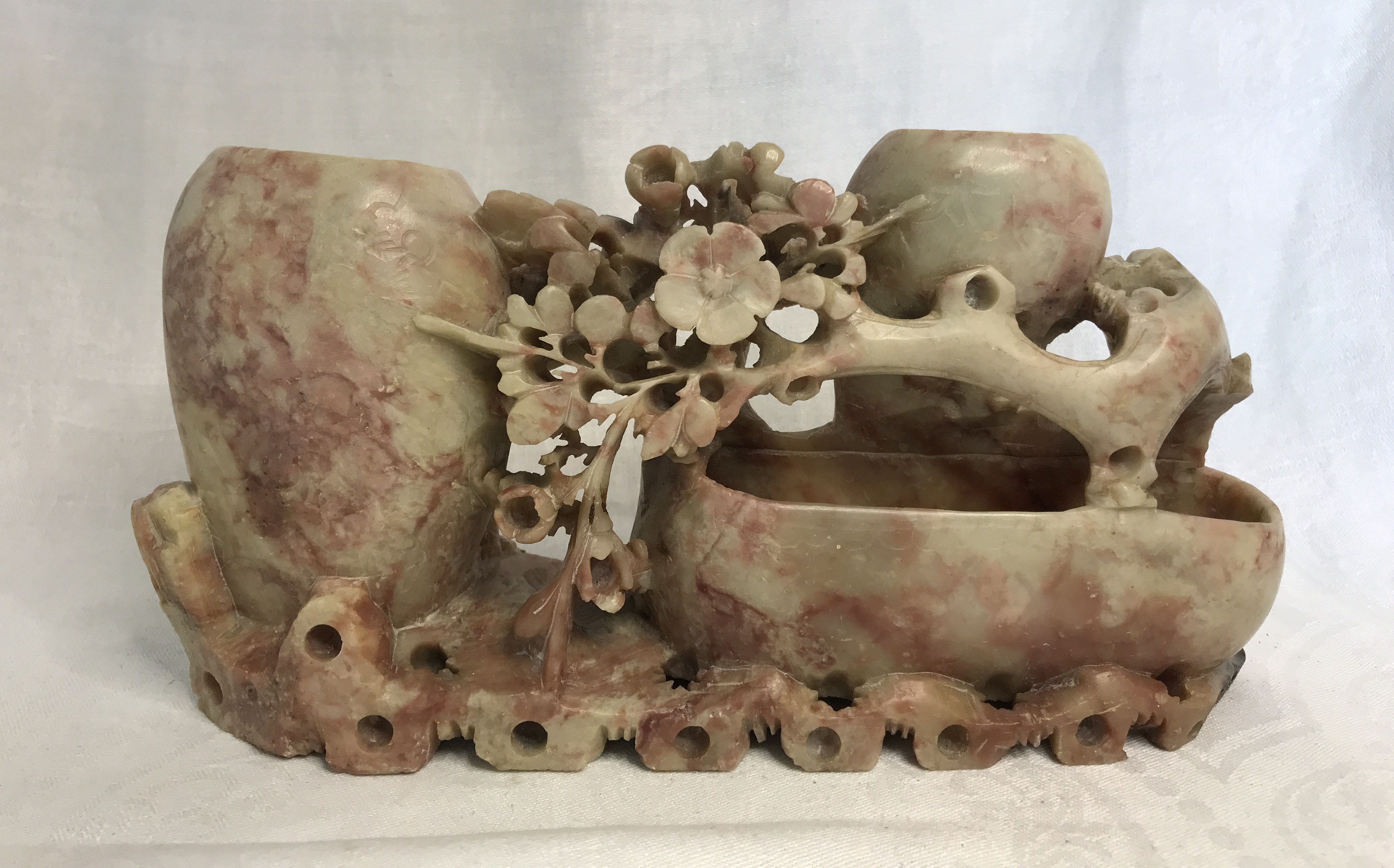 Chinese Soapstone brush pot/ vase.