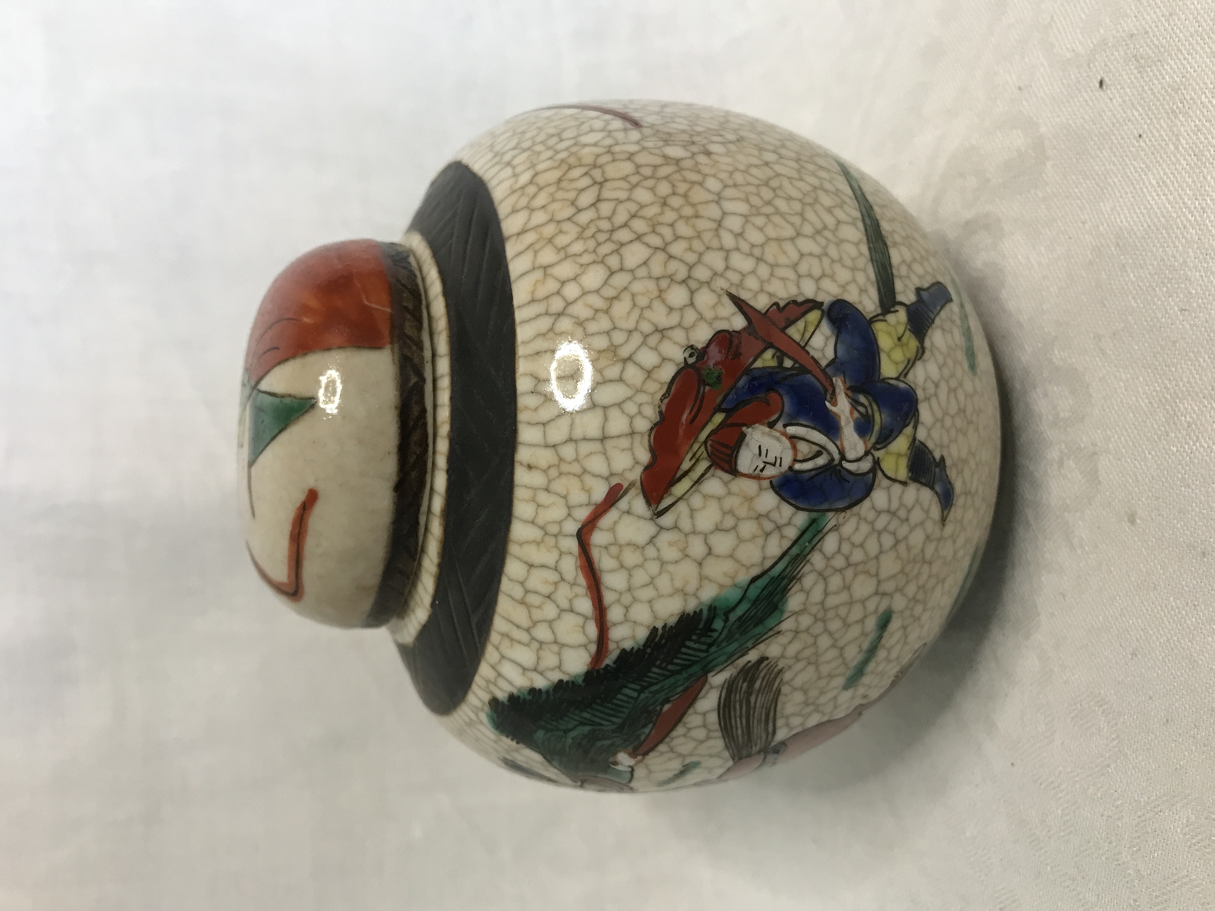 Oriental Crackle vase ginger jar