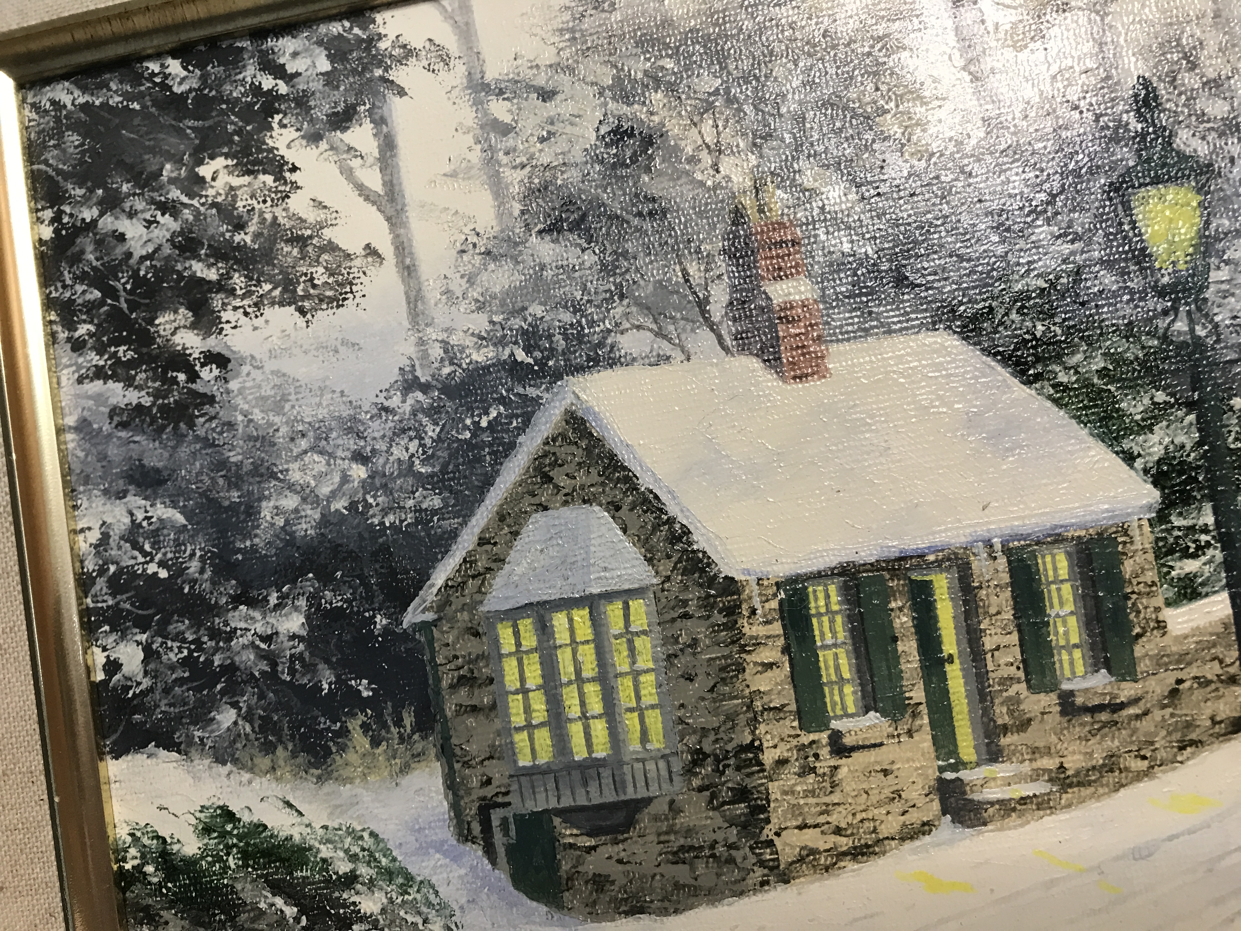 J C Madgin Prebends Cottage in the snow. Durham City