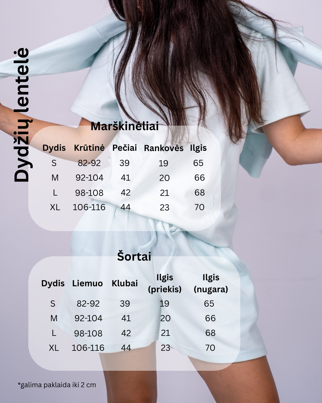 Mėtinis trumpas laisvalaikio kostiumėlis "Sunny Day"