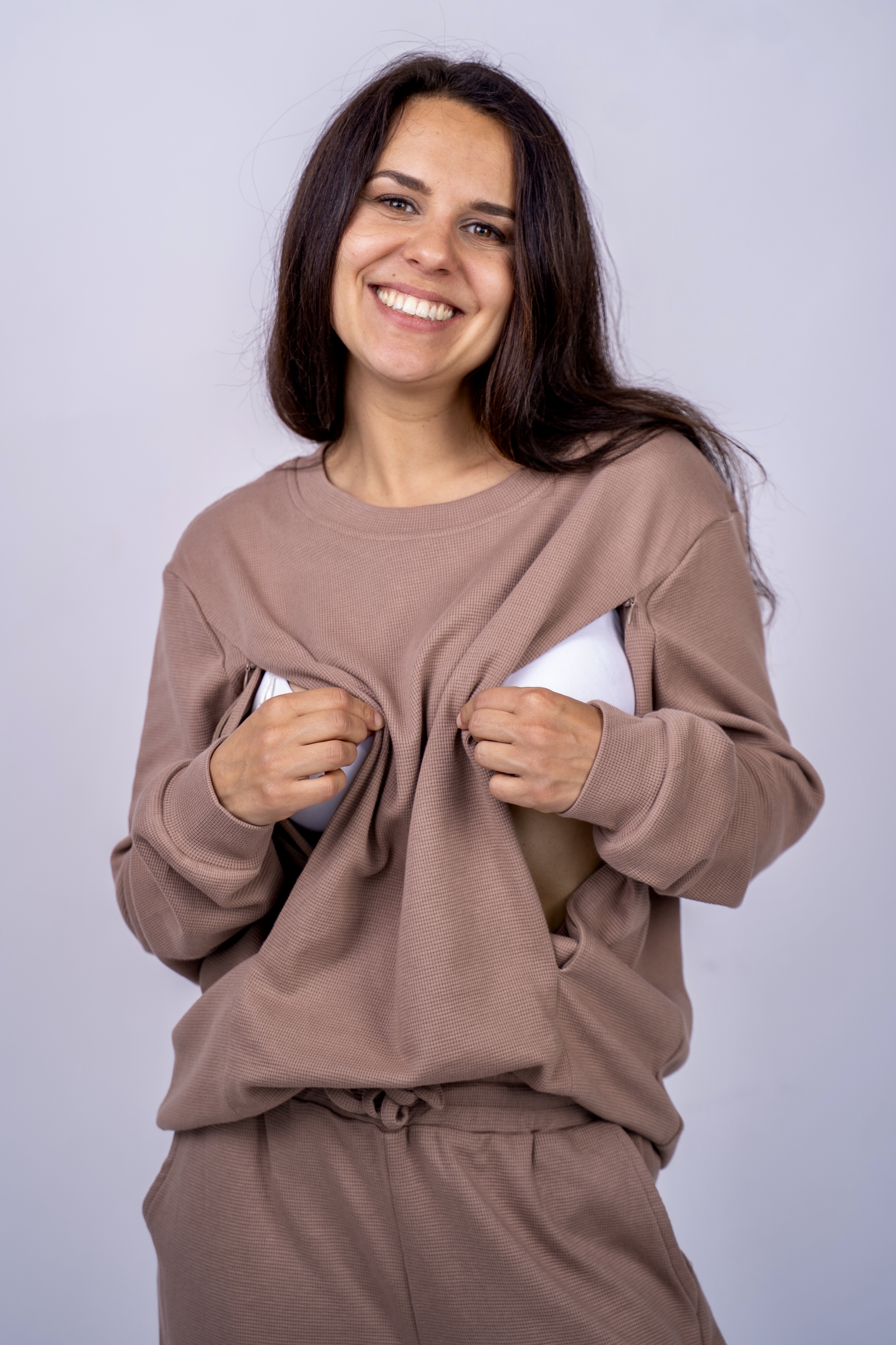 Rudas džemperis "Waffle Day"