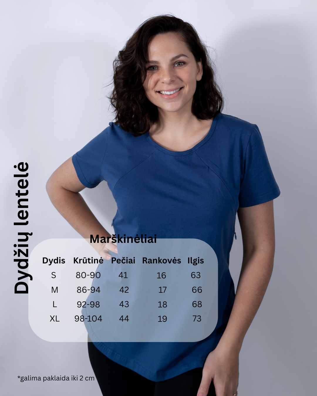 Mėlyni žindymo marškinėliai "Casual Day"