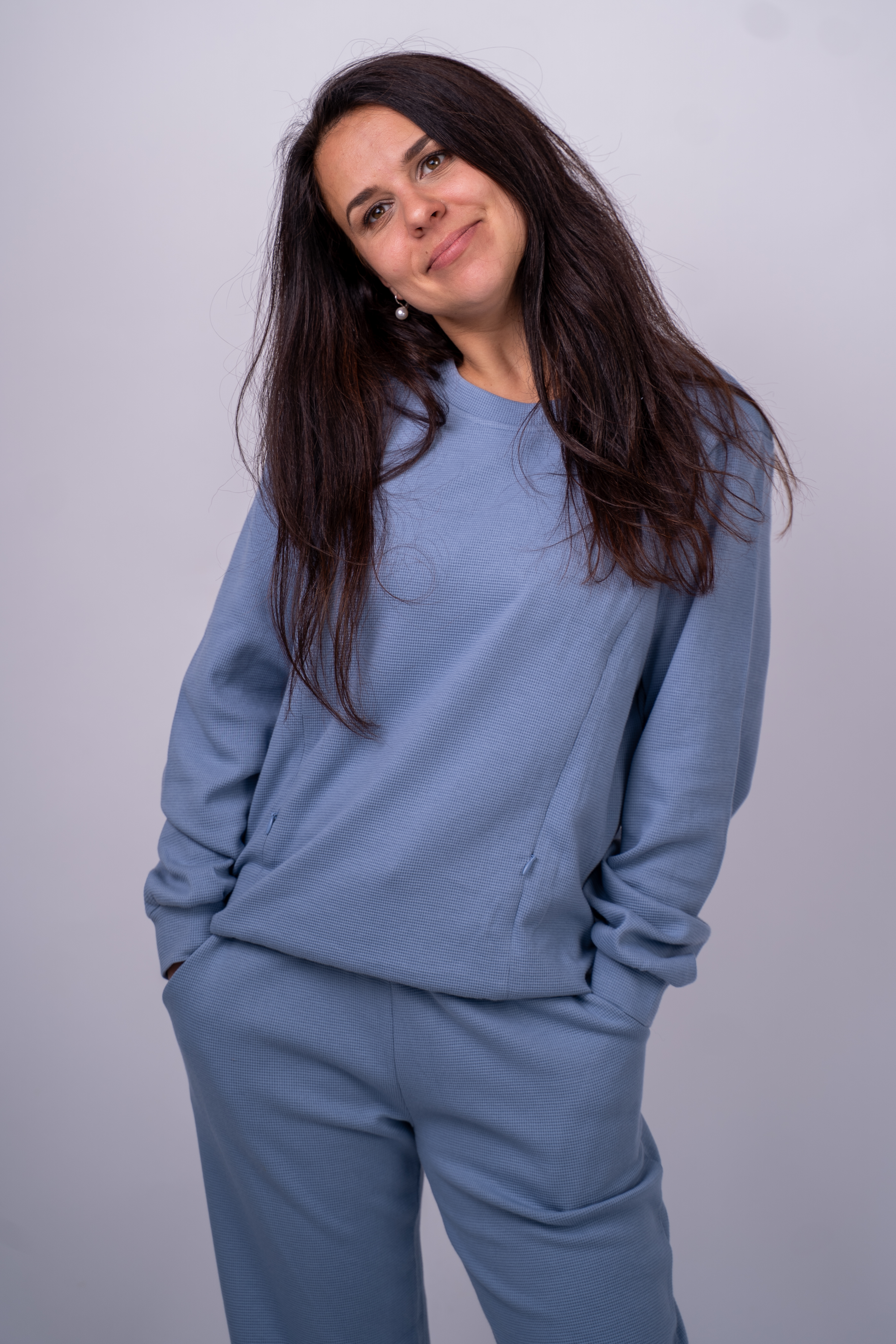 Mėlynas džemperis "Waffle Day"