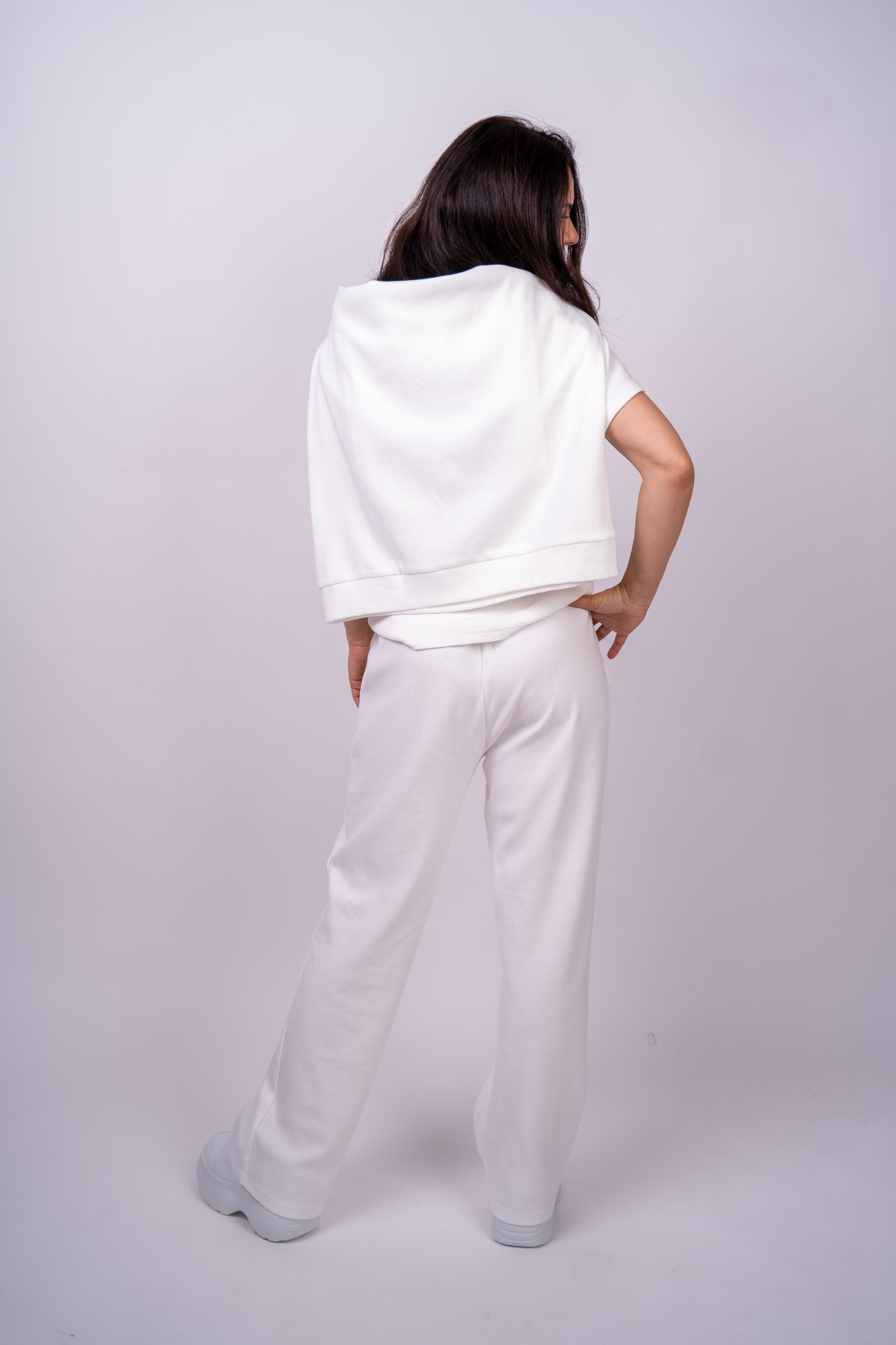 Baltas džemperis "Waffle Day"