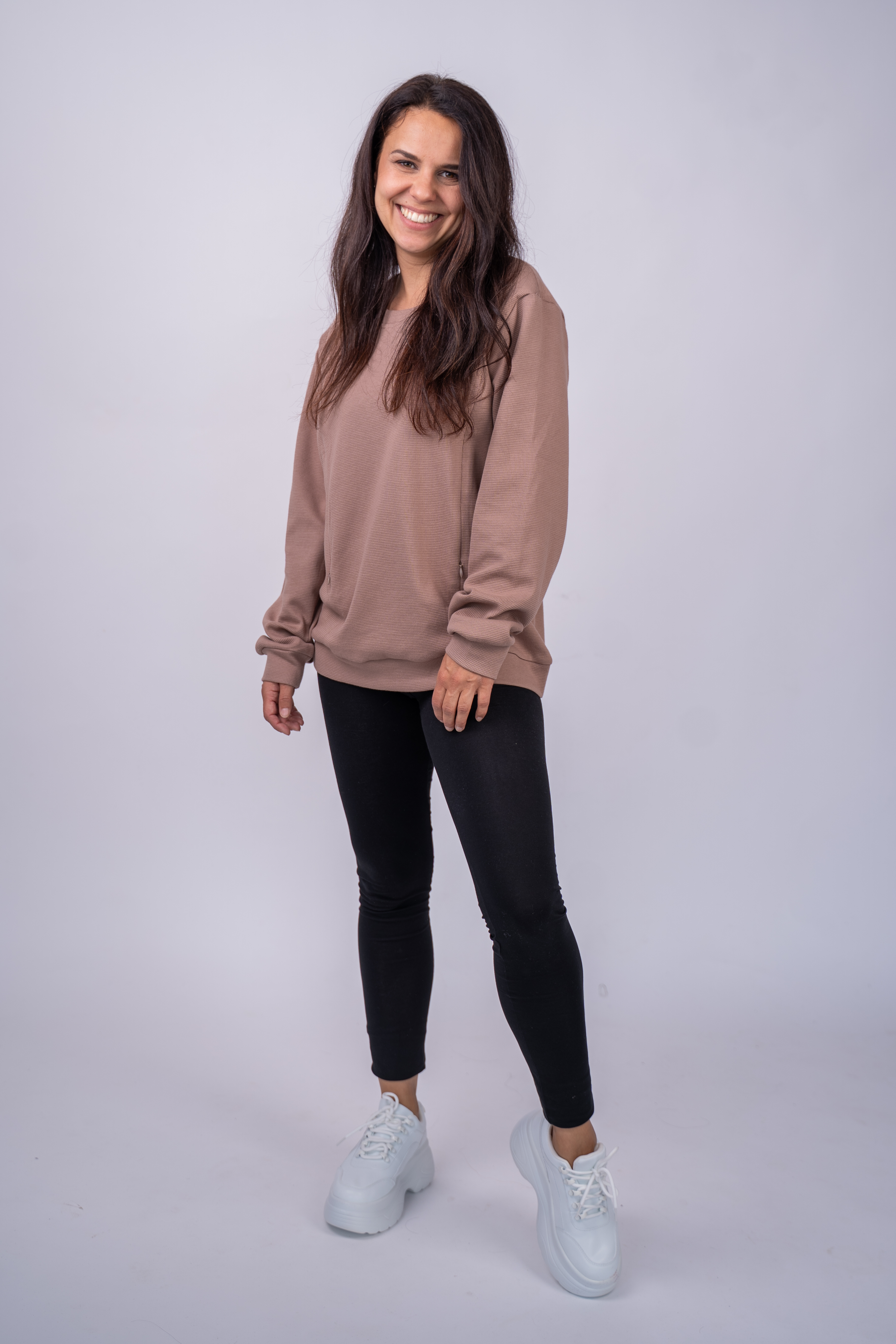 Rudas džemperis "Waffle Day"