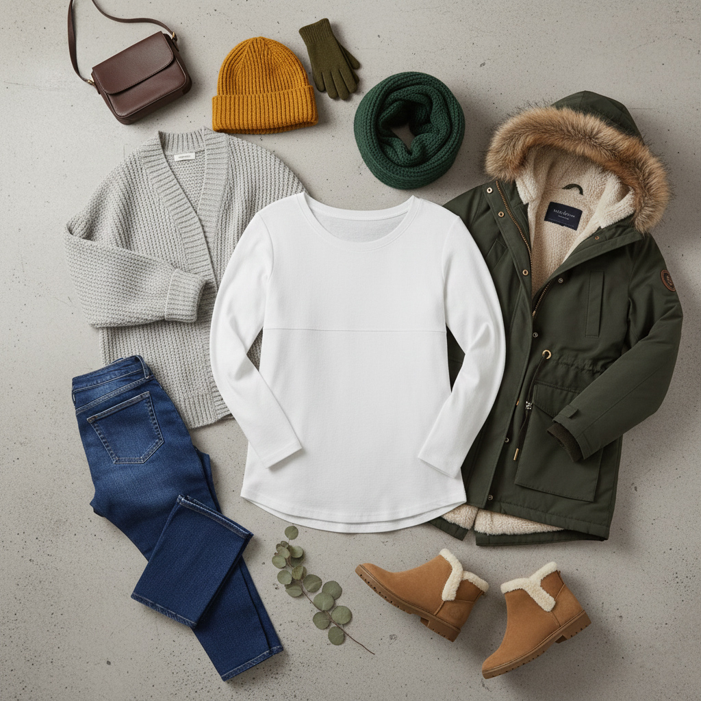 Balti žindymo marškinėliai ilgomis rankovėmis  "Long Day"