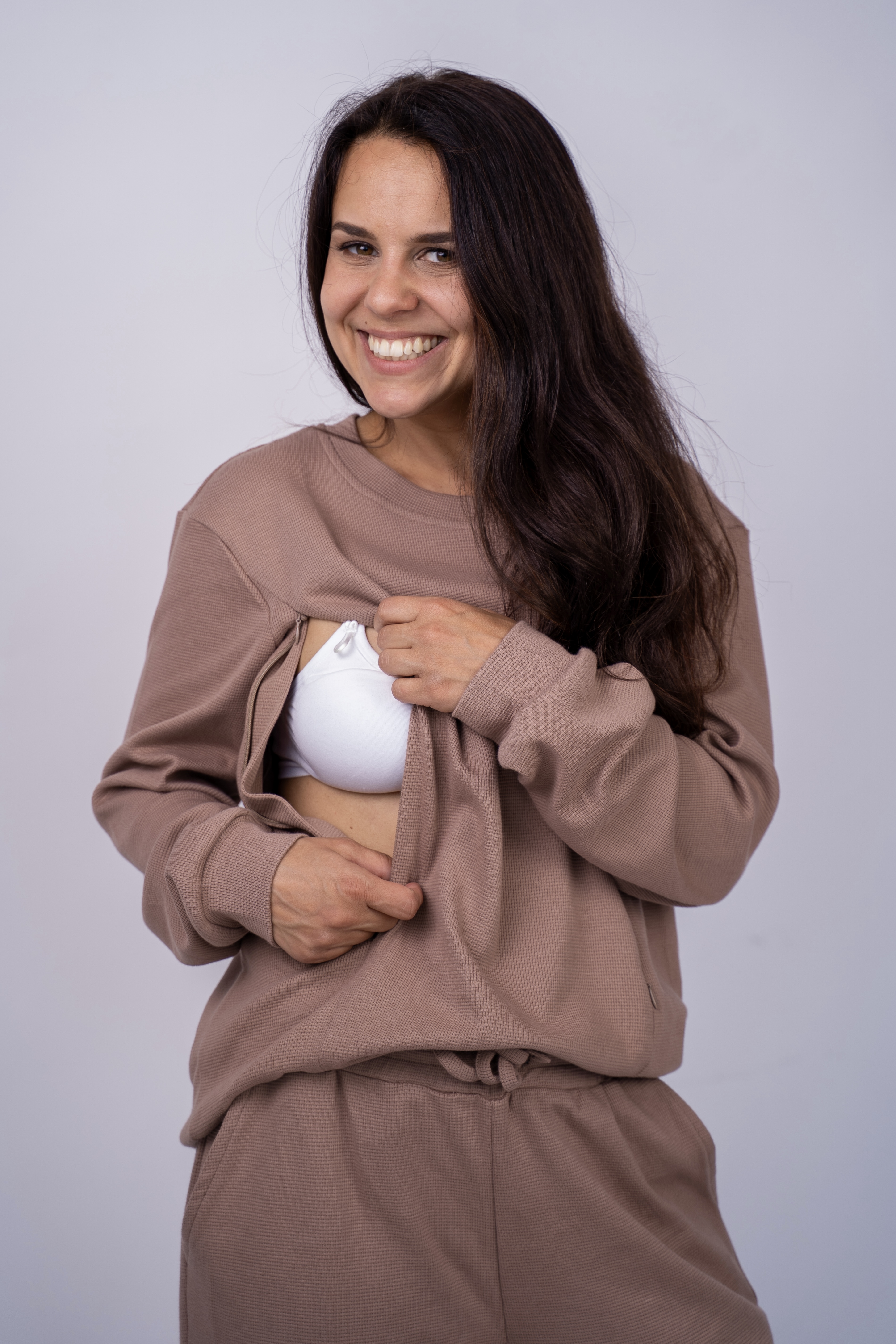 Rudas džemperis "Waffle Day"