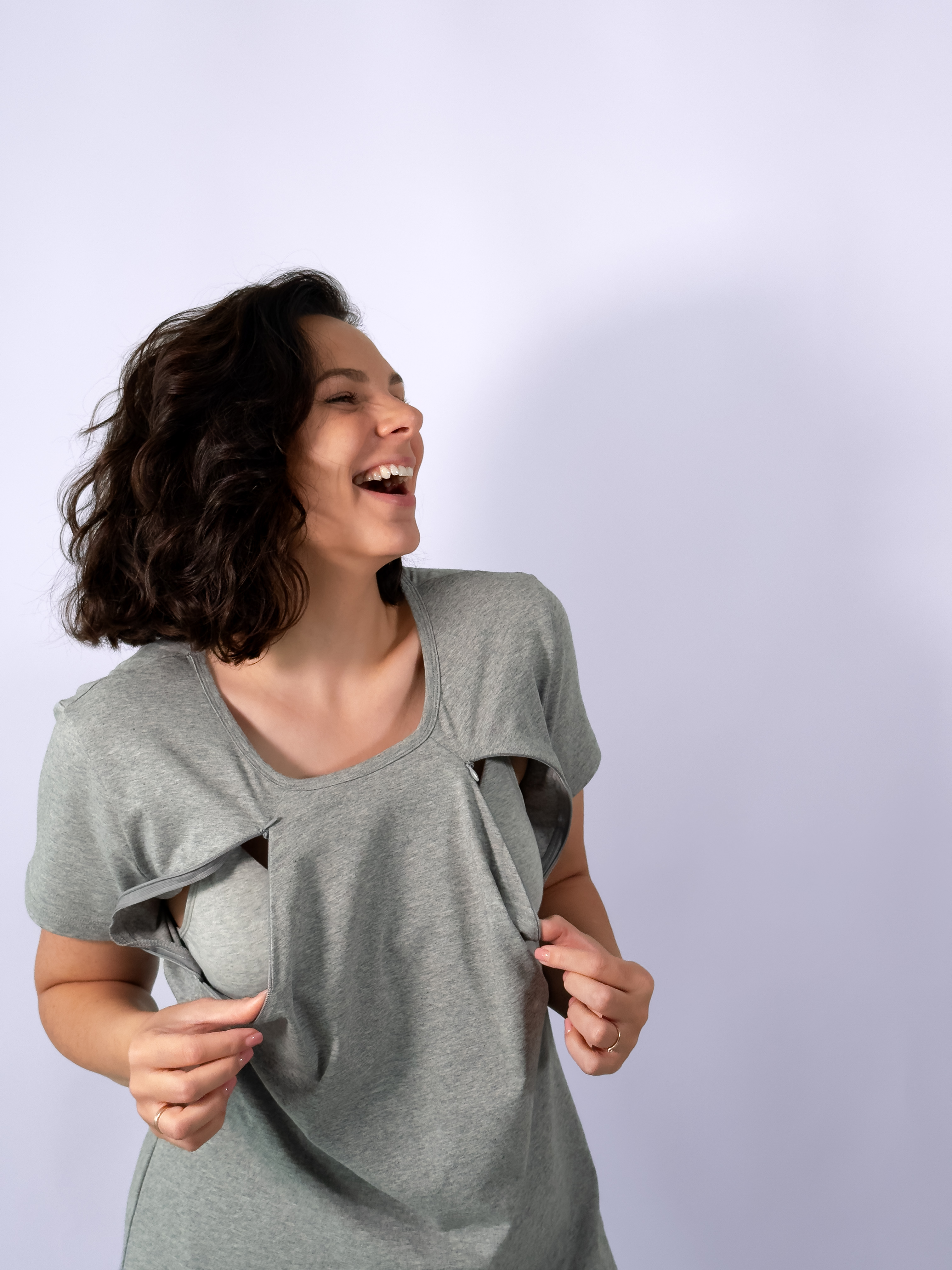 Pilki žindymo marškinėliai "Casual Day"