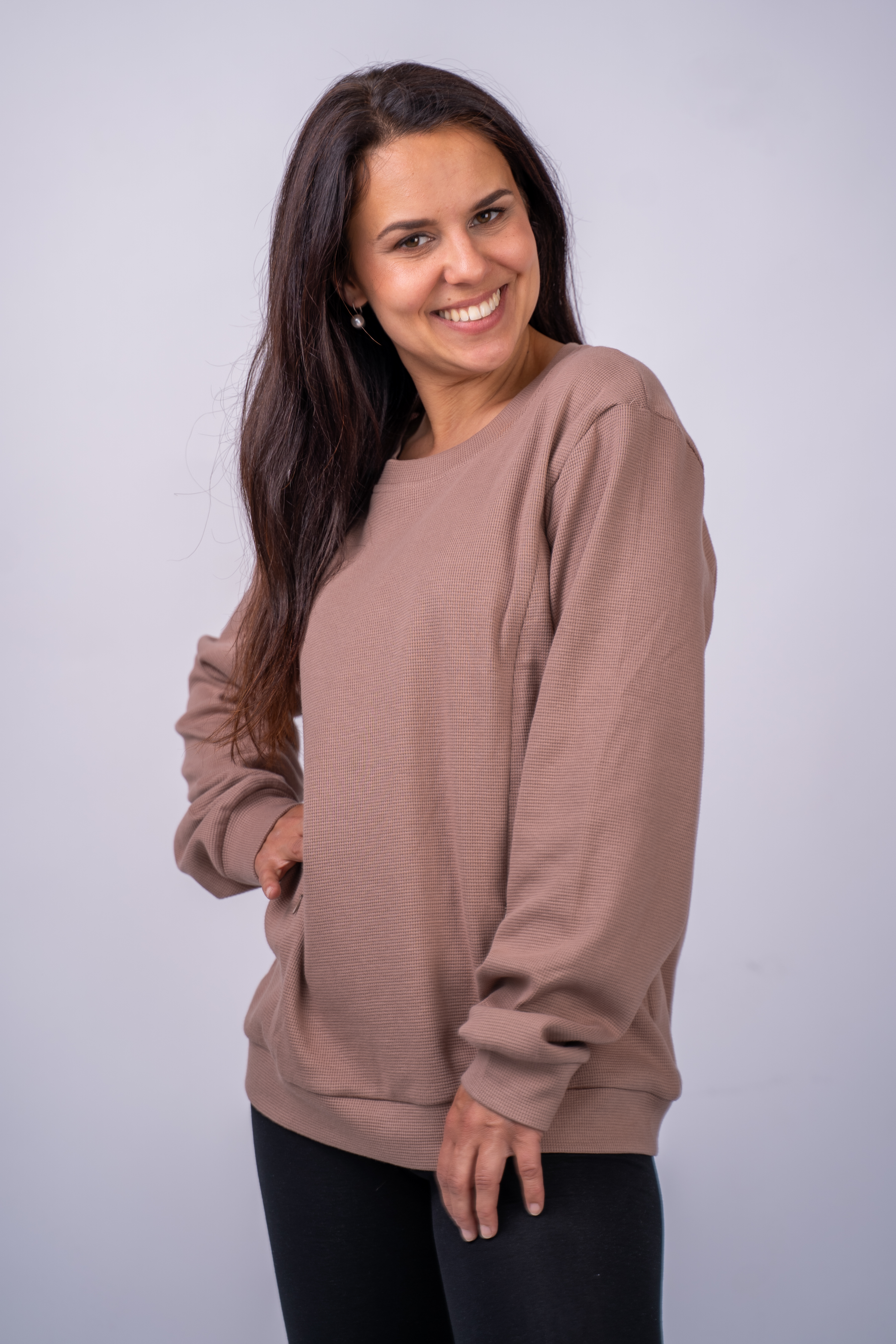 Rudas džemperis "Waffle Day"