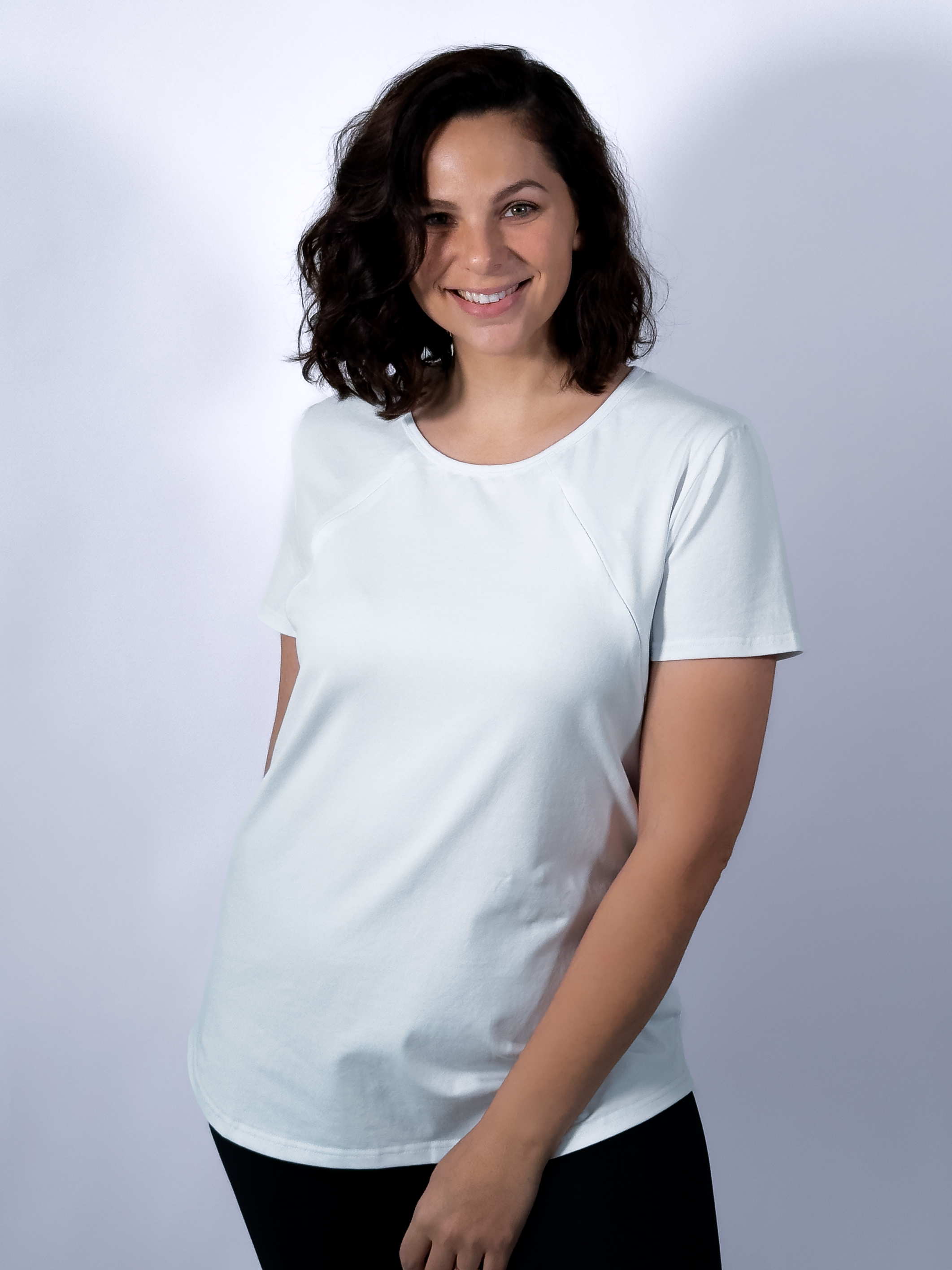 Balti žindymo marškinėliai "Casual Day"