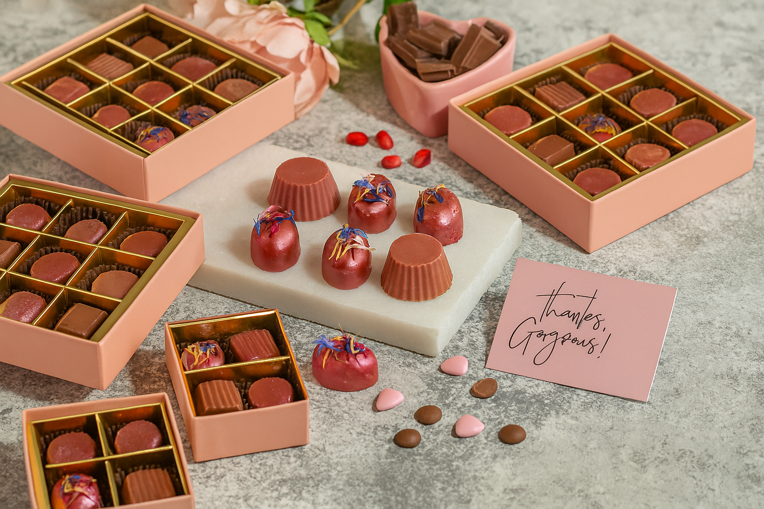 شوكولاتة الرمان الذهبية الفاخرة