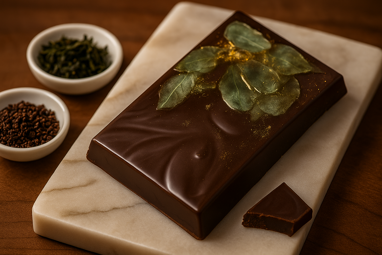 شوكولاتة بلجيكية داكنة بحشوة اللوز المملح والكرسبي