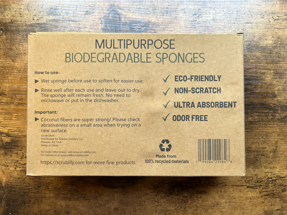 24-Pack ScrubLily Eco Sponges