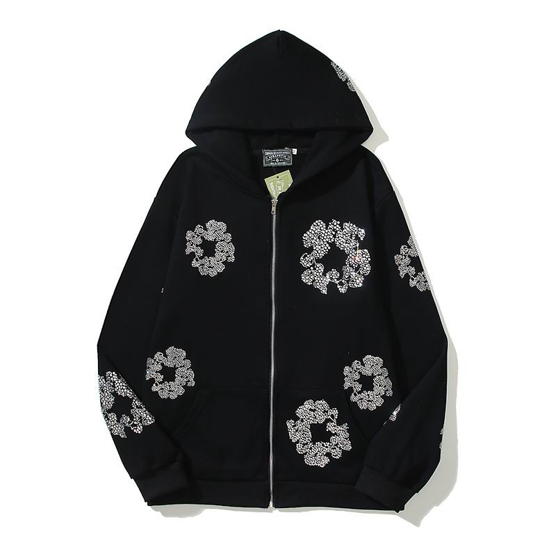 Pull à Capuche zip Denim Tea*s