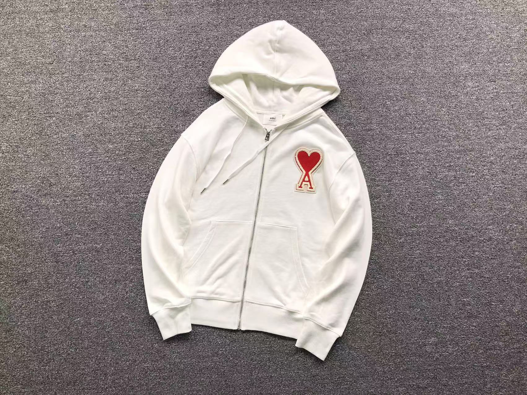 Pull à Capuche zip Ami Paris