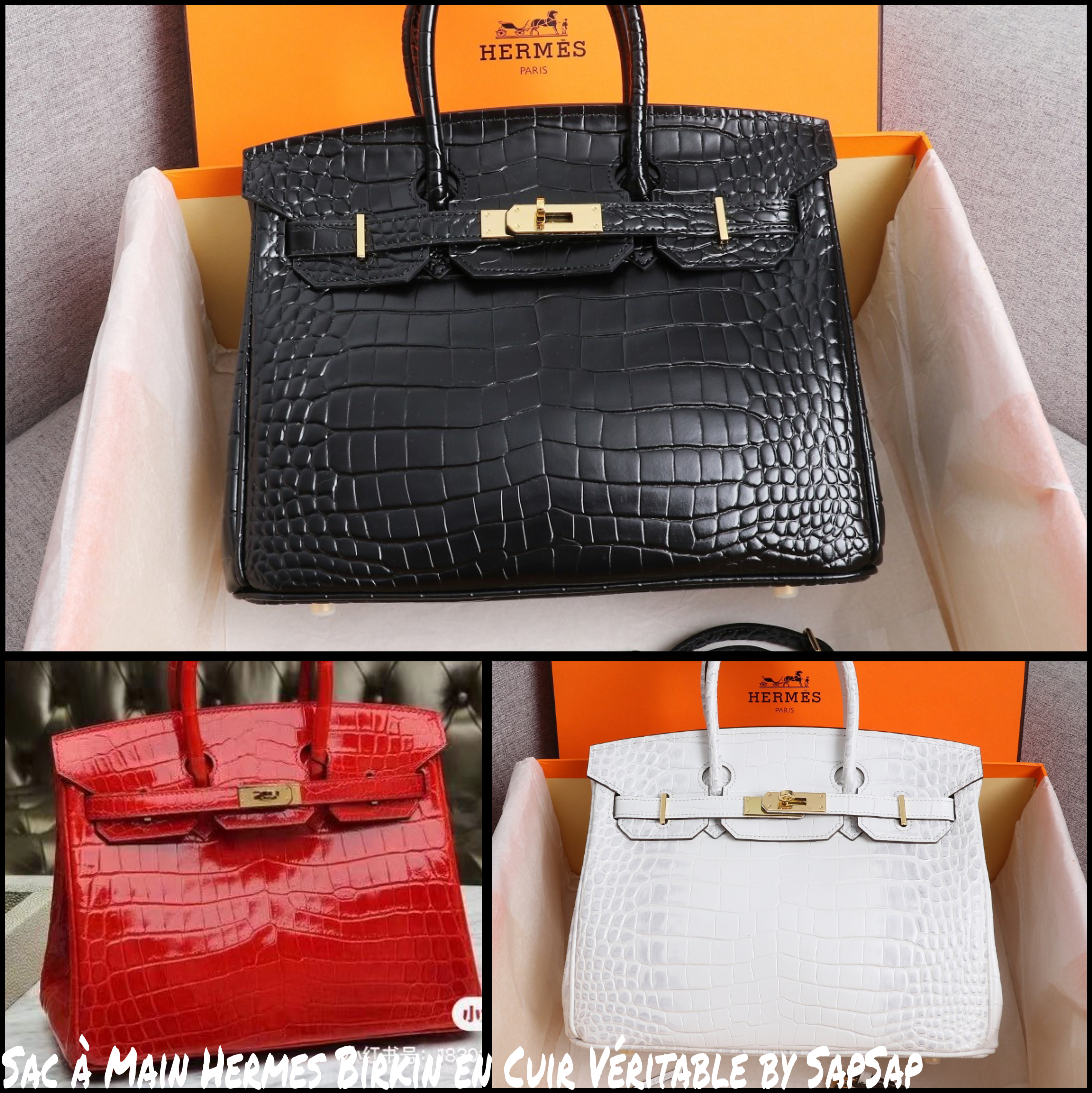 Sac à Main Hrms Birkin Cuir Véritable 