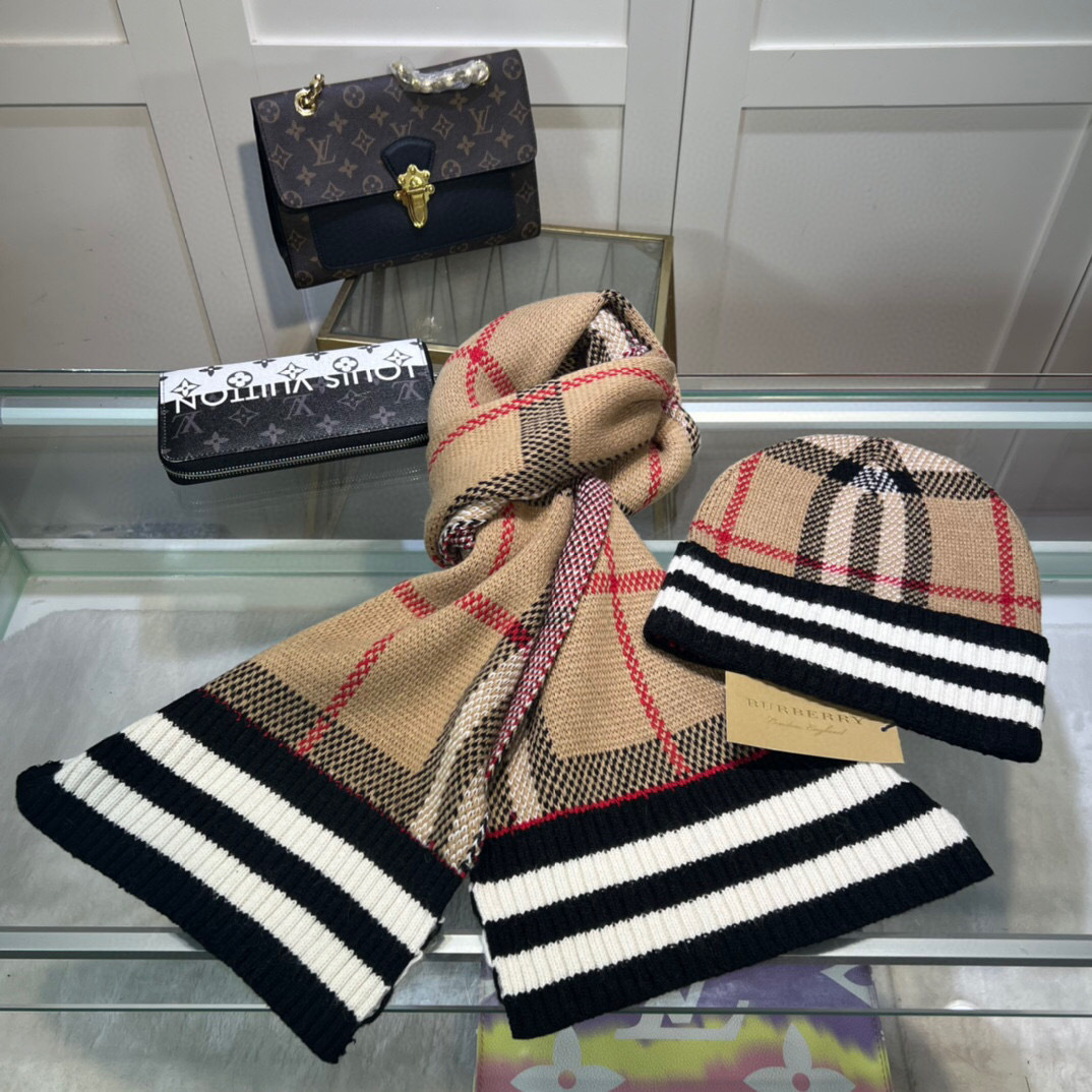 Pack Duo Écharpe/Bonnet Burbe**y