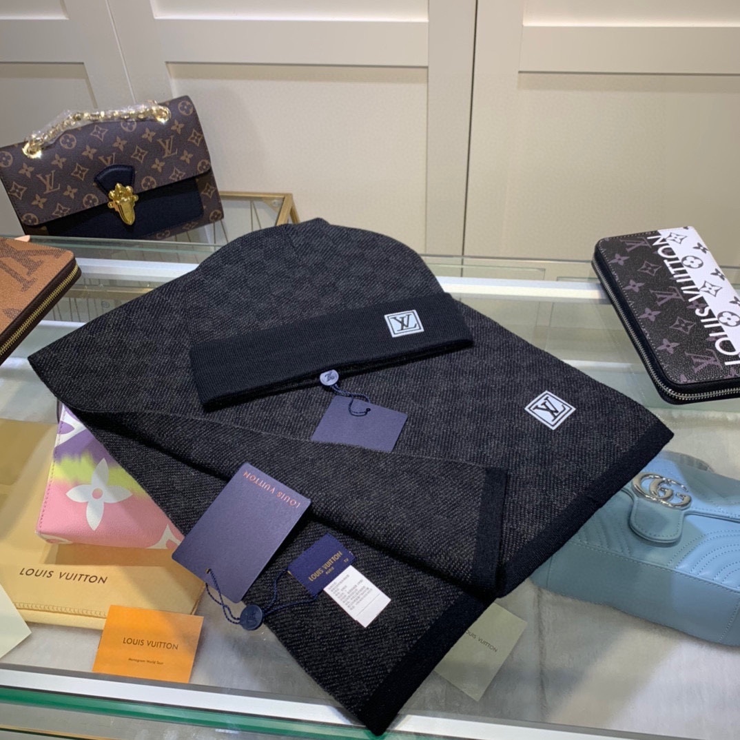 Pack Duo Écharpe/Bonnet LV