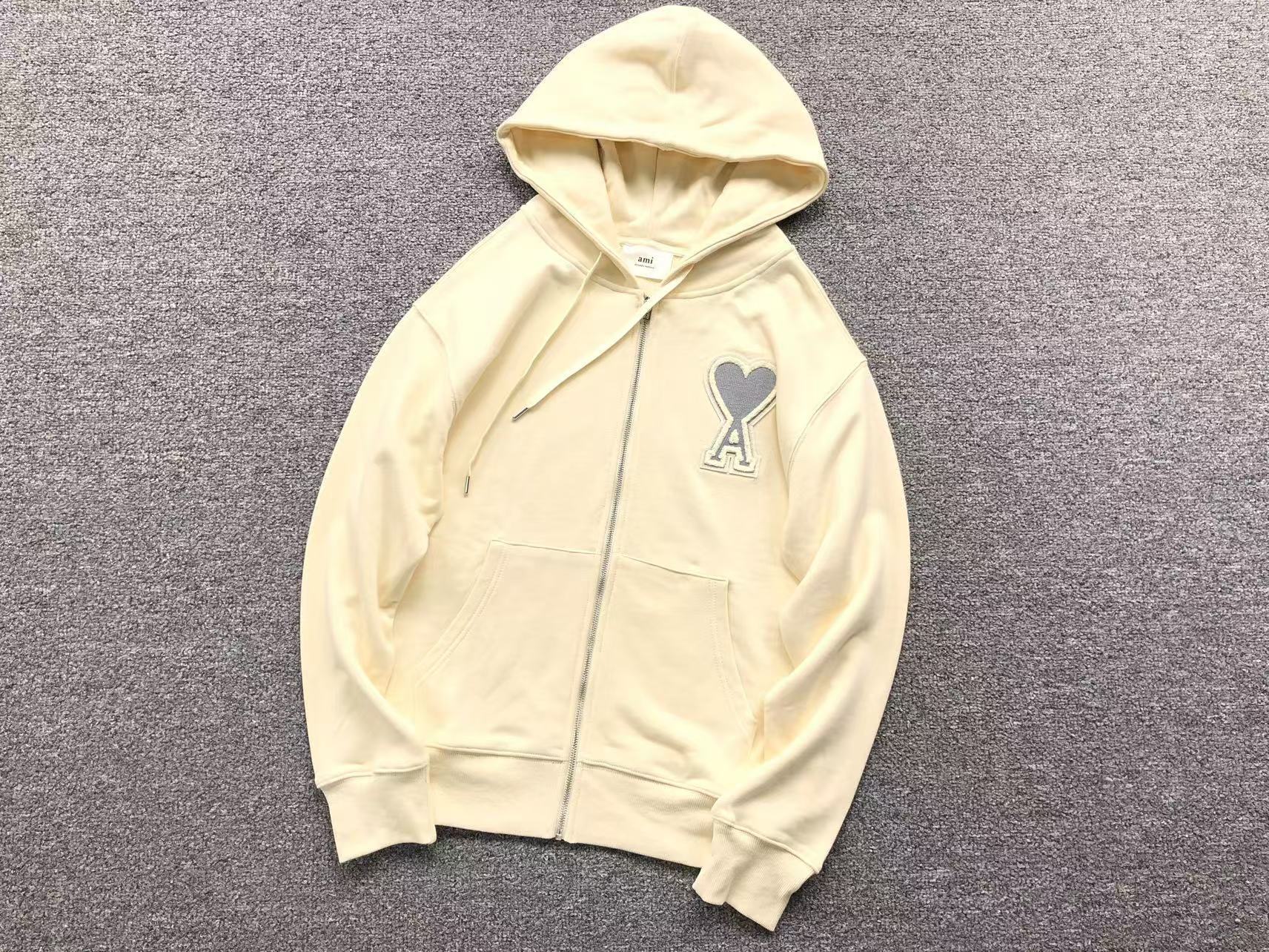 Pull à Capuche zip Ami Paris