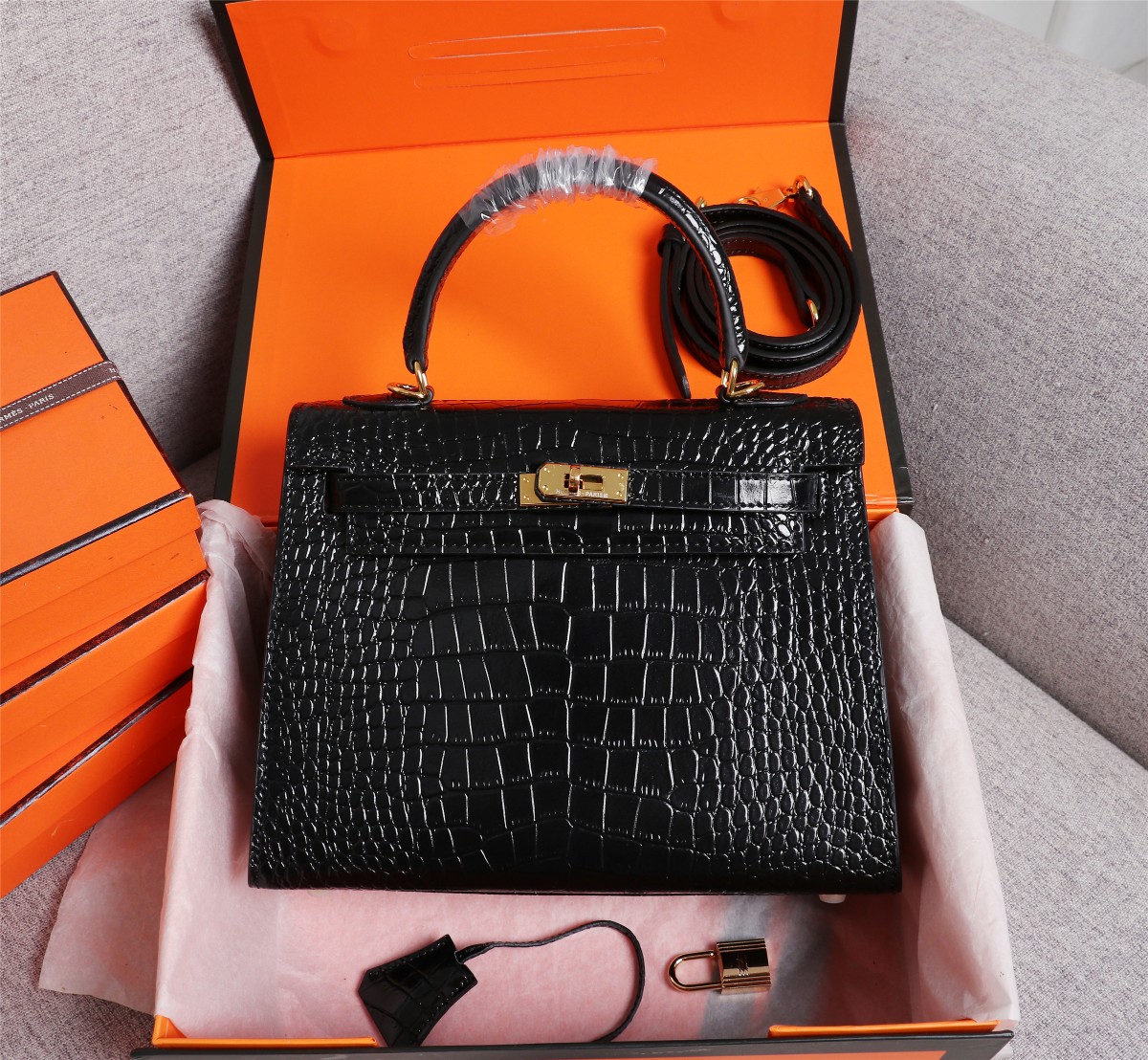 Sac à Main Hrms Kelly Cuir Véritable 