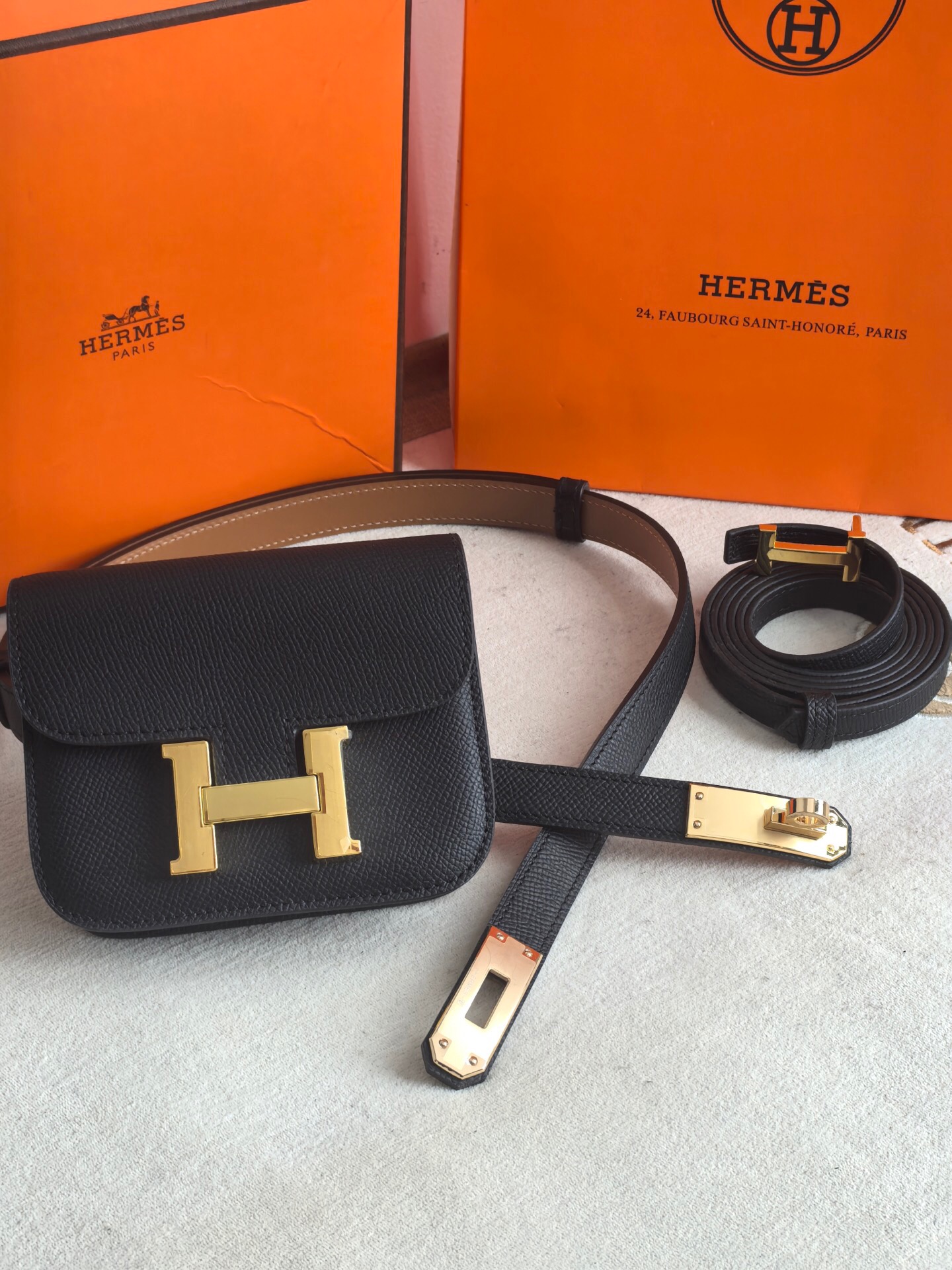 Ceinture Herm*s Sac intégrée 
