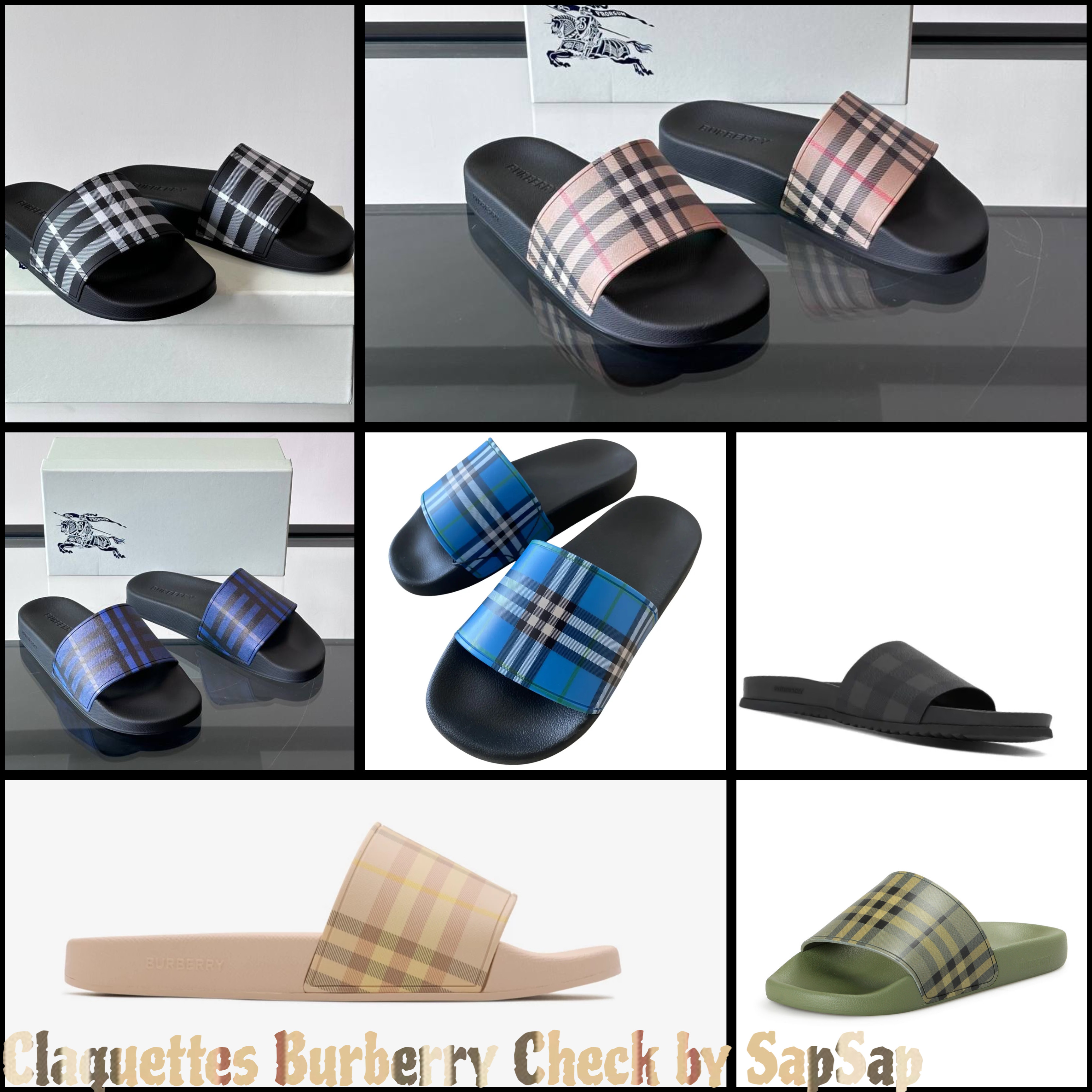 Claquettes Burbe Check 