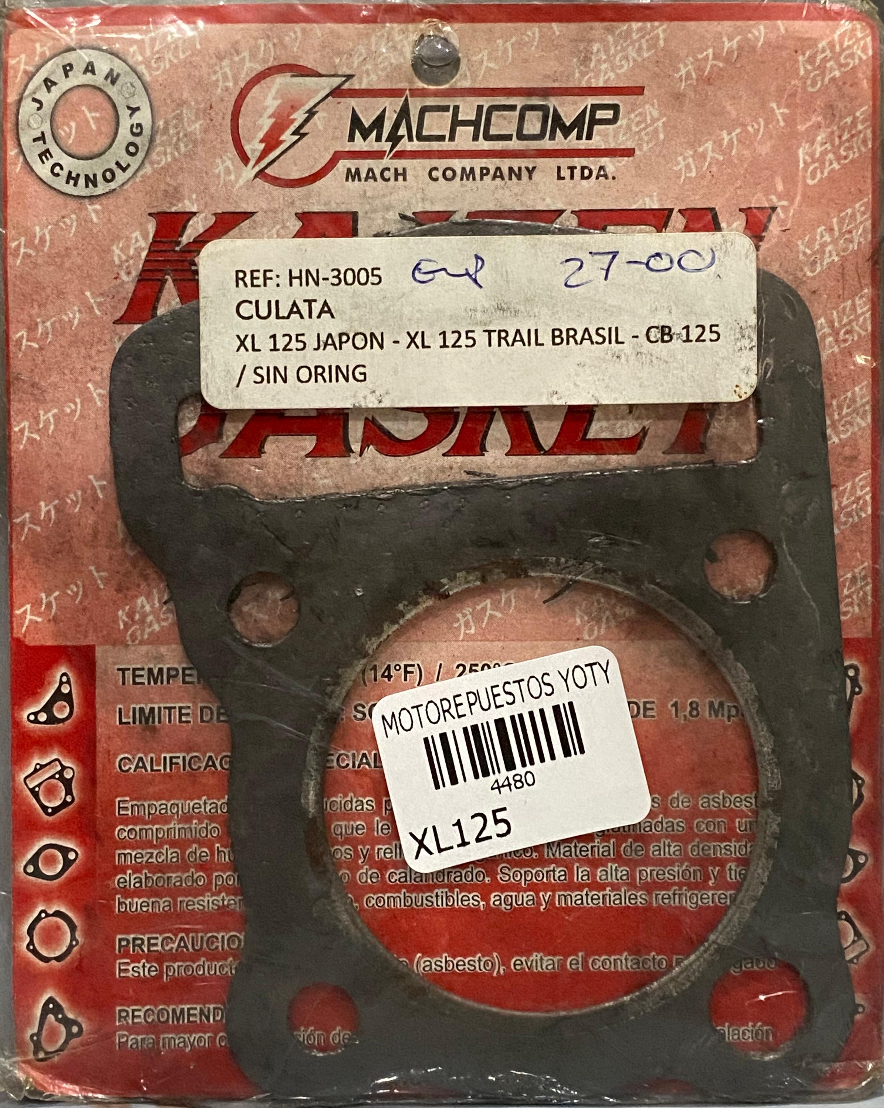 EMPAQUE DE CABEZOTE XL125