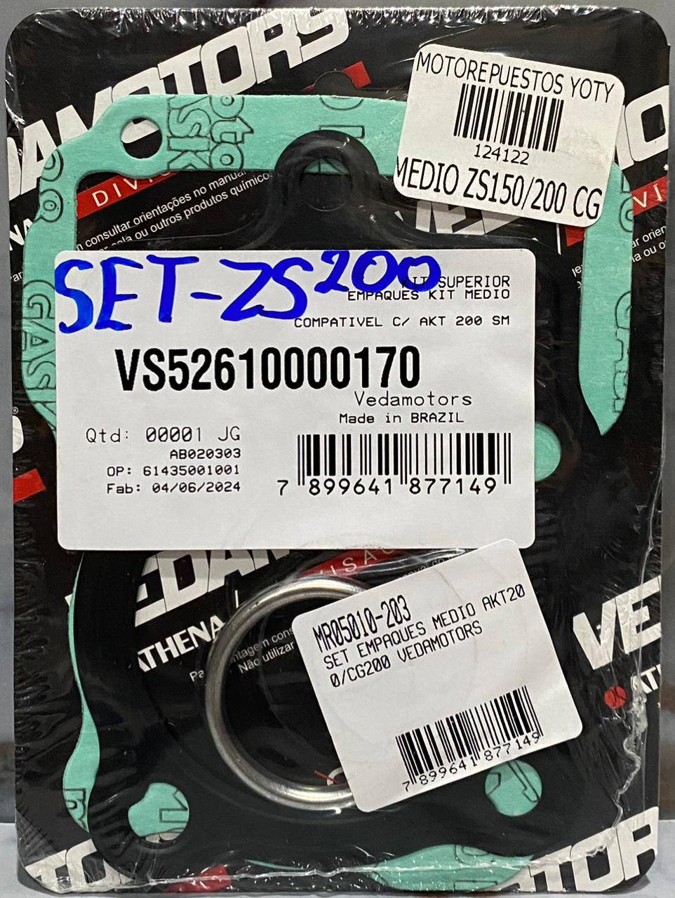 SET MEDIO EMPAQUES ZS200/CG200